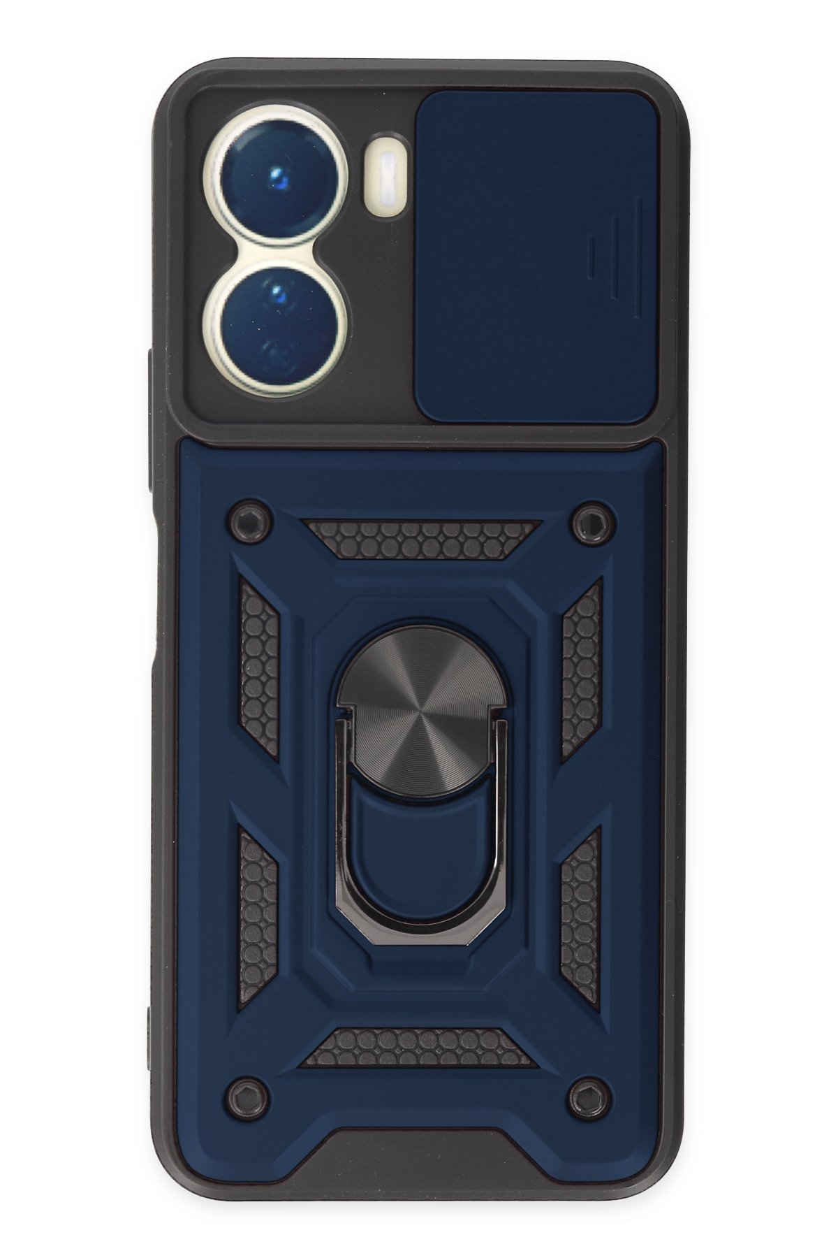 Newface Vivo Y16 Kılıf Nano içi Kadife Silikon - Siyah