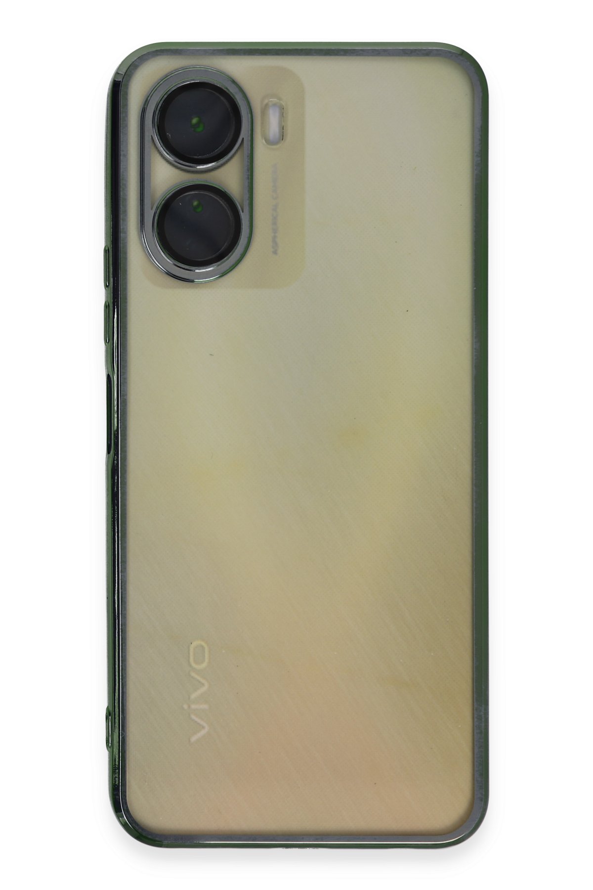 Newface Vivo Y16 Kılıf Razer Lensli Silikon - Gold