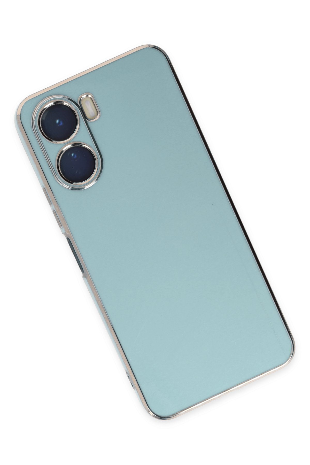 Newface Vivo Y16 Kılıf Pars Lens Yüzüklü Silikon - Gold