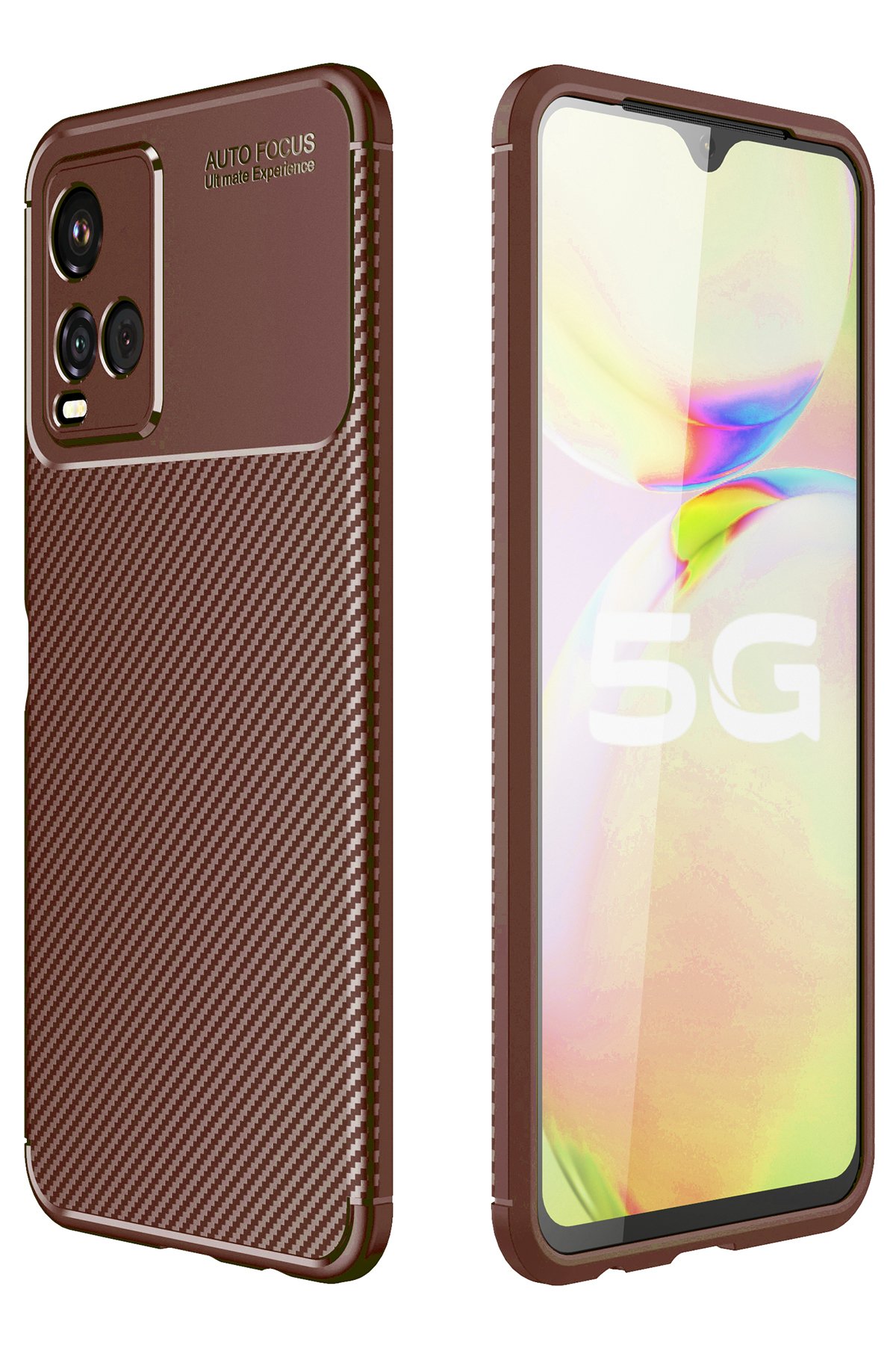 Newface Vivo Y21S Kılıf Glass Kapak - Siyah