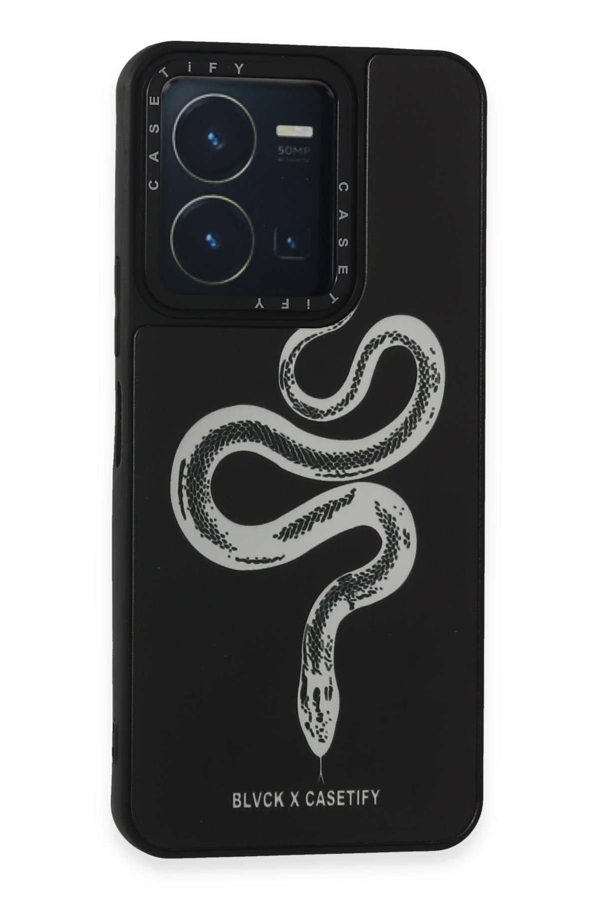 Newface Vivo Y22S Kılıf Pars Lens Yüzüklü Silikon - Siyah