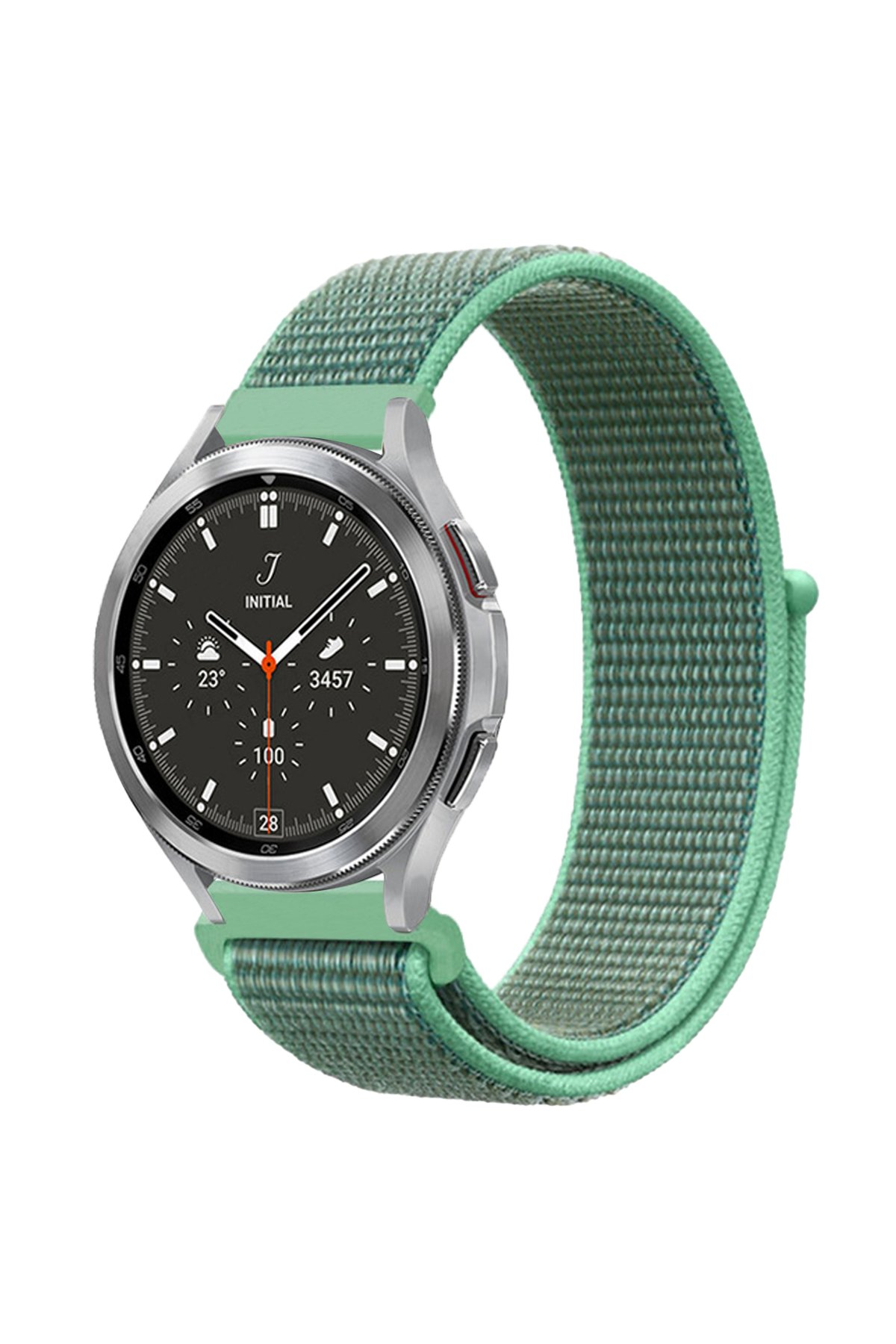 Newface Watch 22mm Hasırlı Cırtcırtlı Kordon - Lacivert-Kırmızı