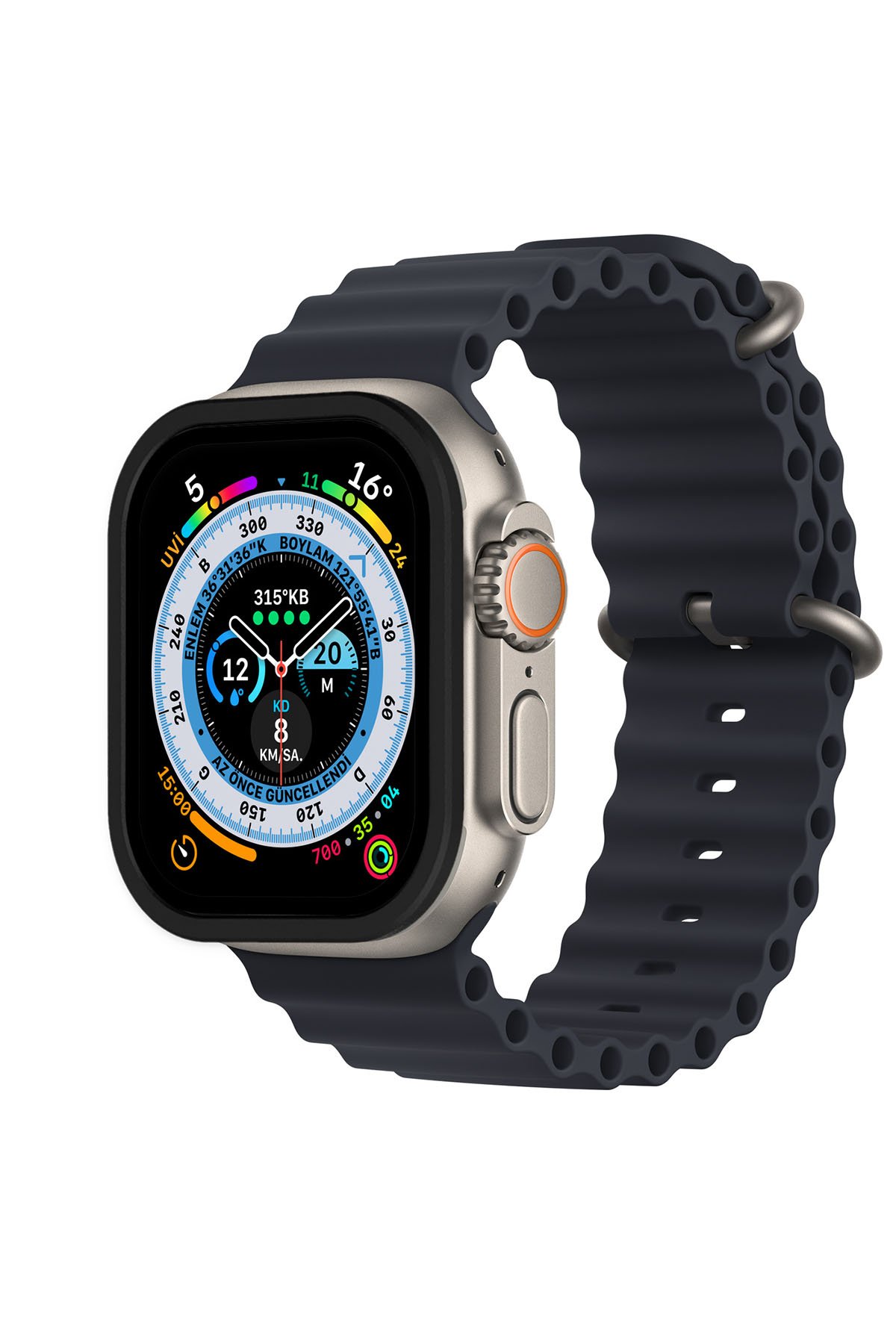 Newface Apple Watch Ultra 49mm Star Kordon - Gri