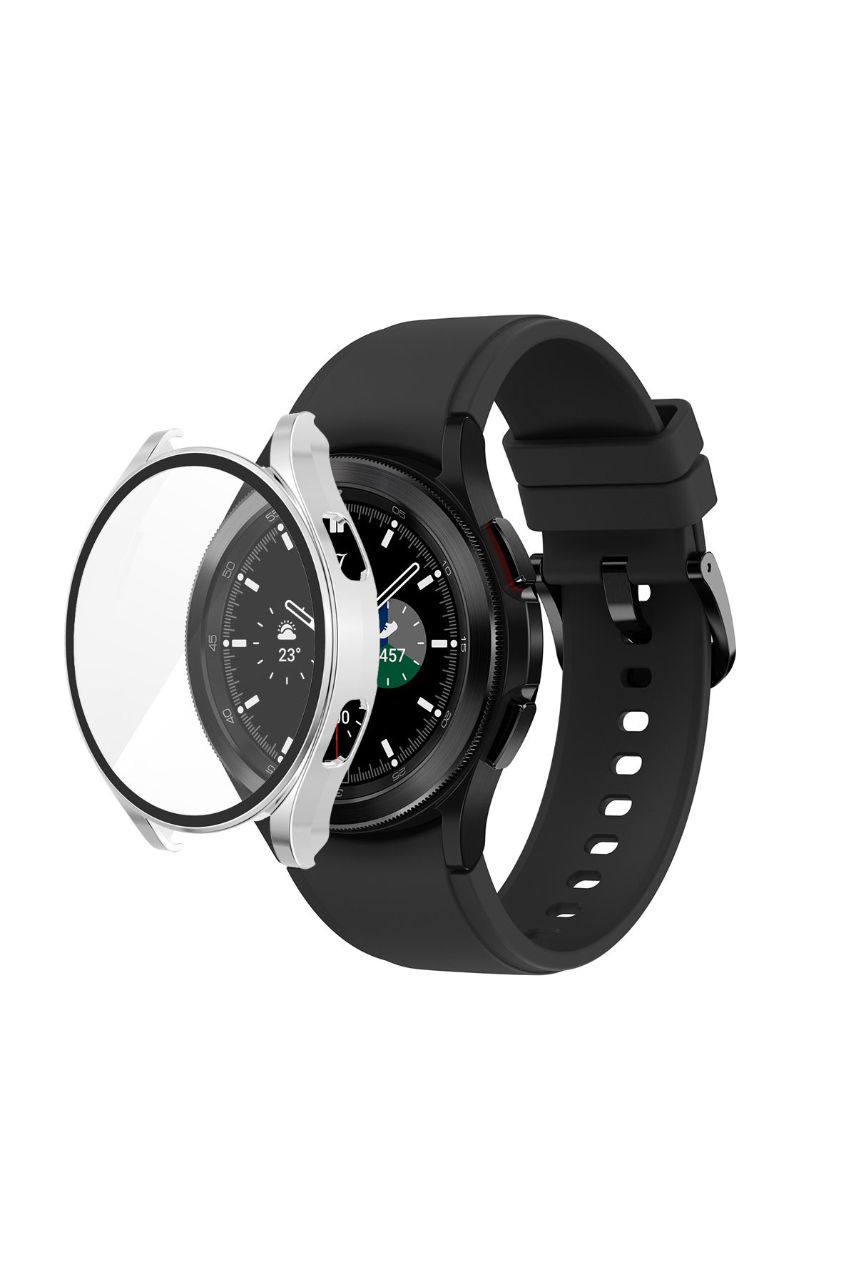 Newface Watch 5 44mm Wall Camlı Kasa Ekran Koruyucu - Koyu Yeşil