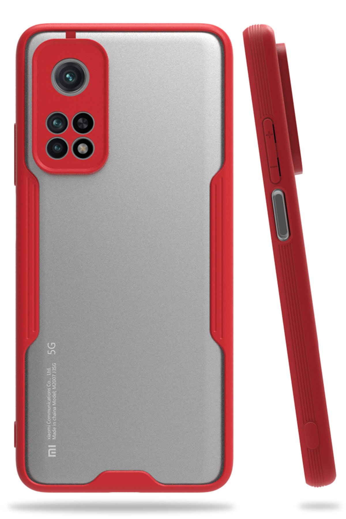 Newface Xiaomi Mi 10T Pro Kılıf Volet Silikon - Kırmızı
