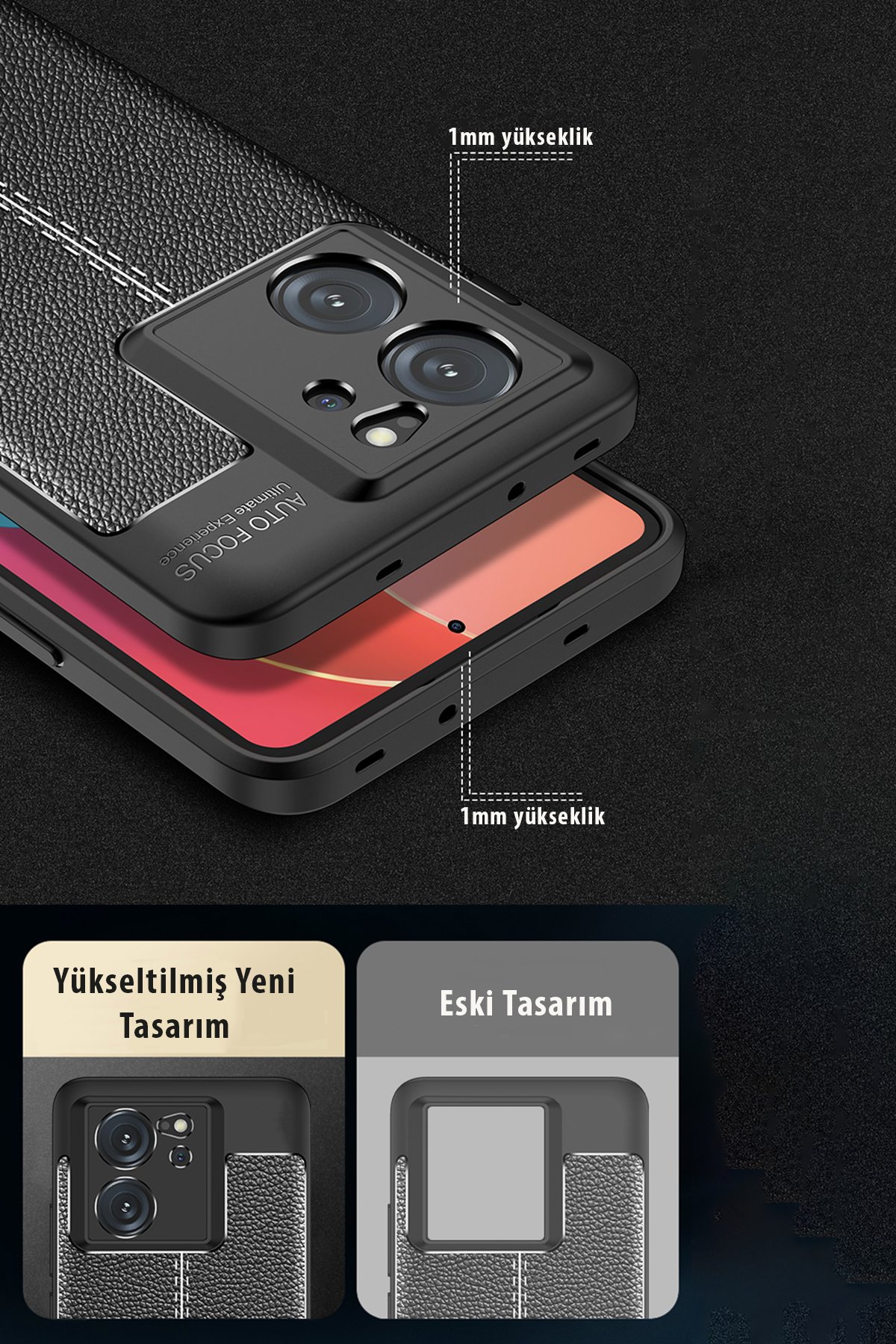 Newface Xiaomi Mi 13T Kılıf Volet Silikon - Kırmızı