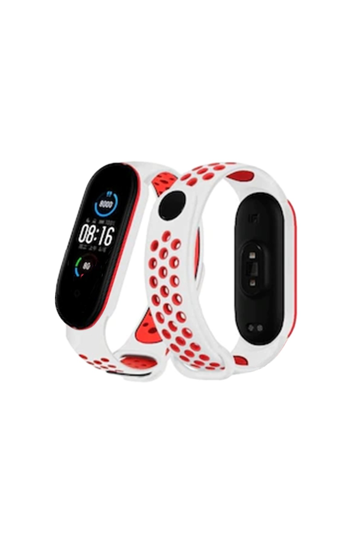 Newface Xiaomi Mi Band 3 Spor Delikli Kordon - Lacivert-Beyaz