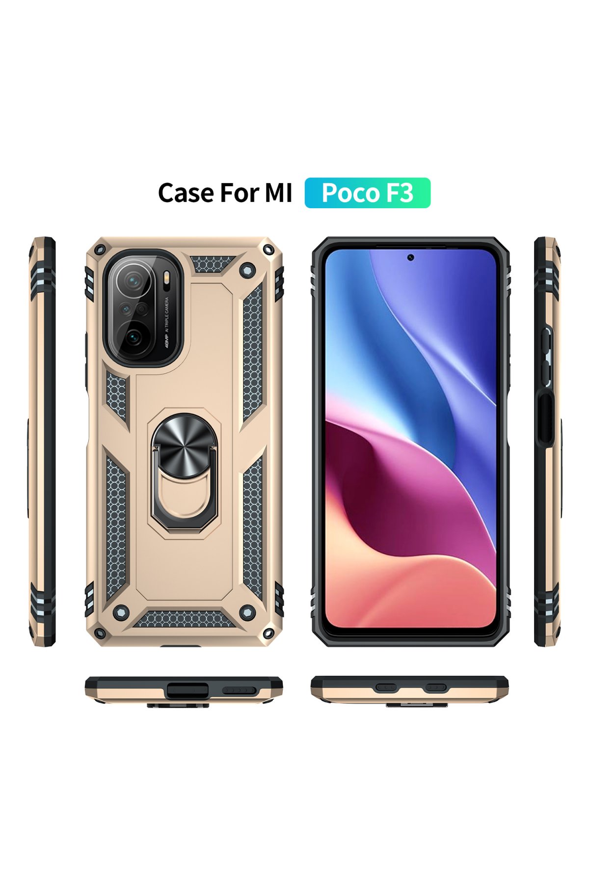 Newface Xiaomi Poco F3 Kılıf Platin Silikon - Lacivert