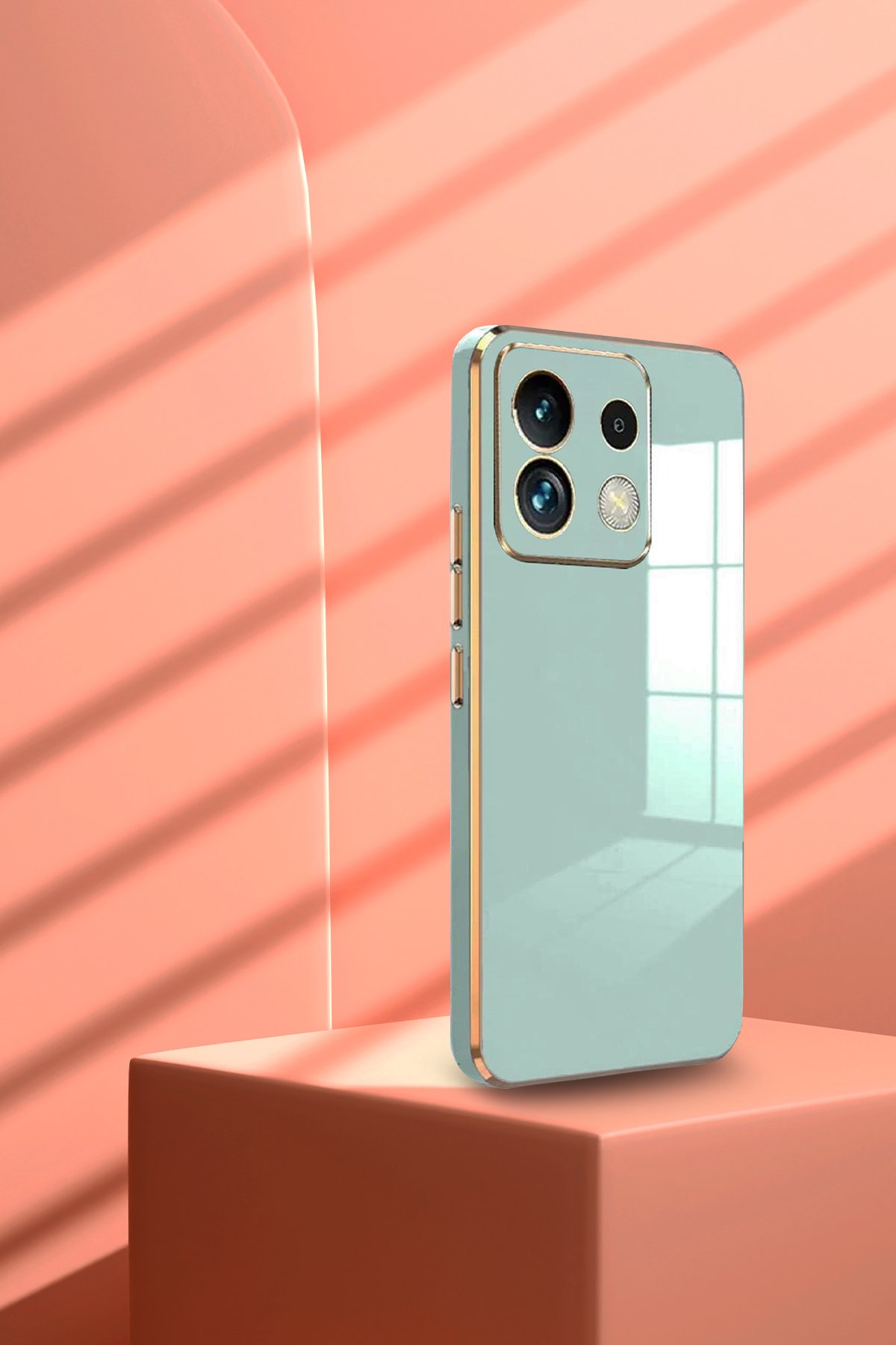 Newface Xiaomi Poco M6 Pro 4G Kılıf Joy Lens Standlı Kapak - Koyu Yeşil