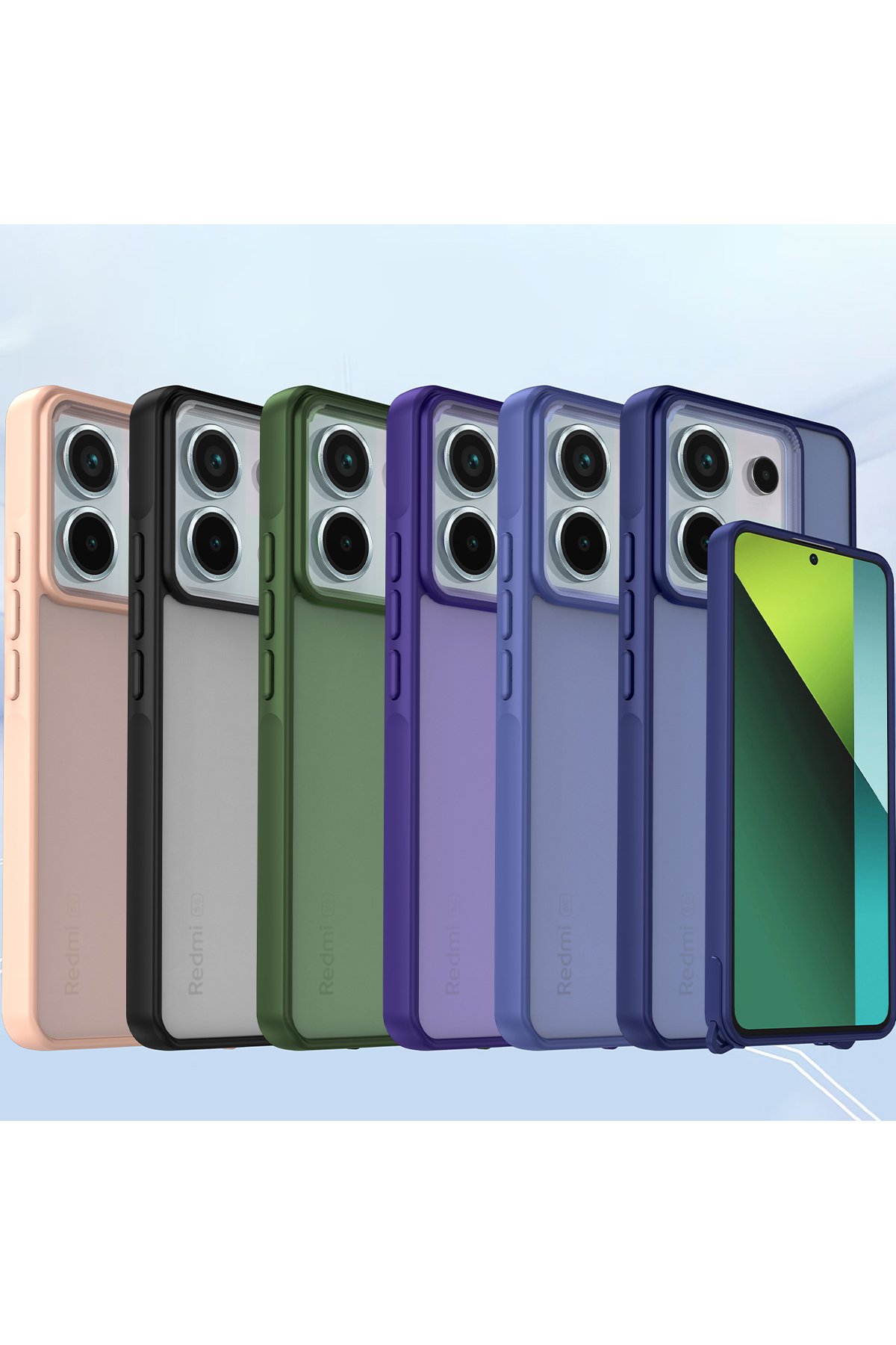 Newface Xiaomi Poco X6 Kılıf Elegant Kapak - Açık Mavi