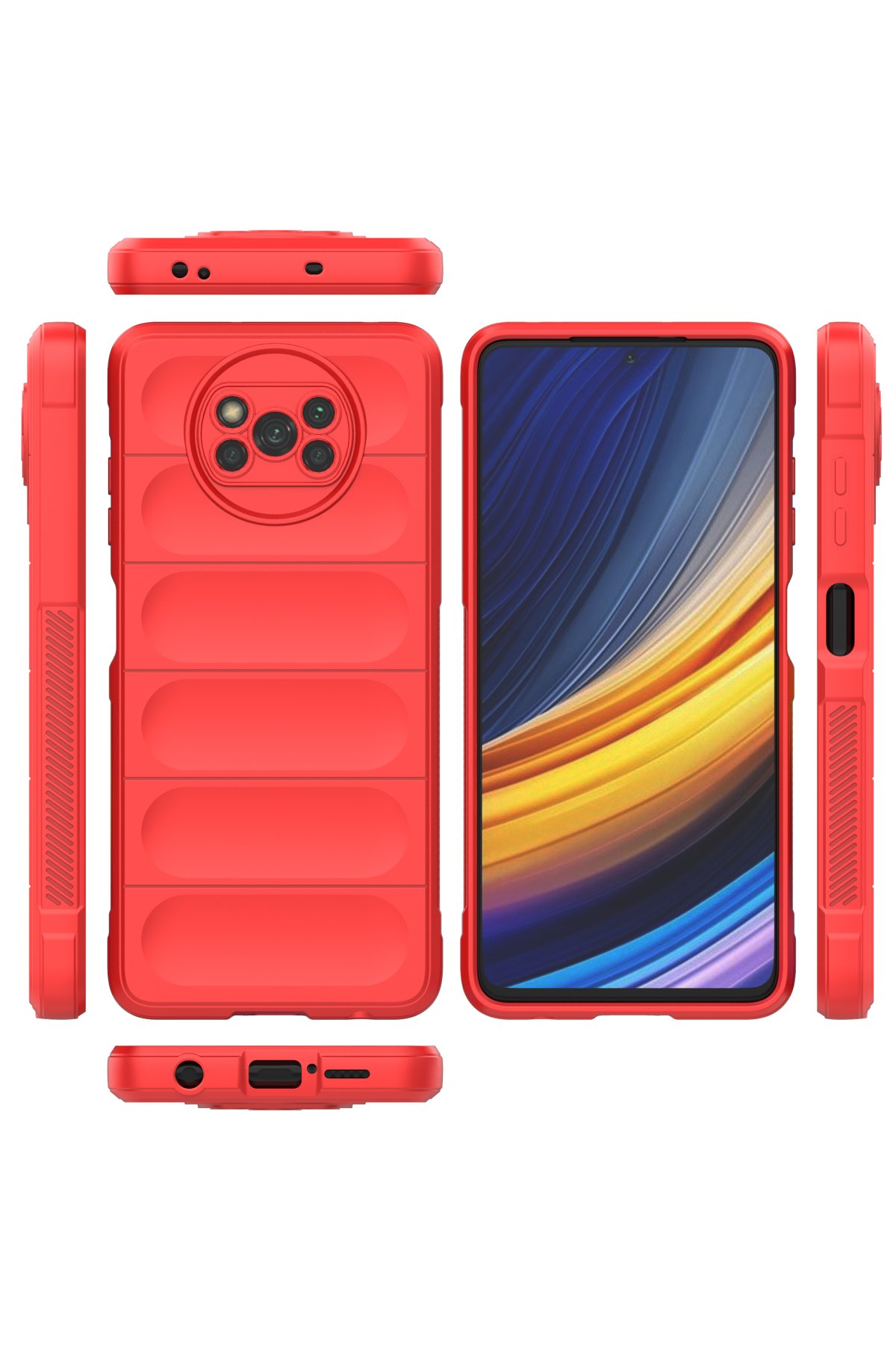 Newface Xiaomi Pocophone X3 Kılıf Platin Silikon - Pembe