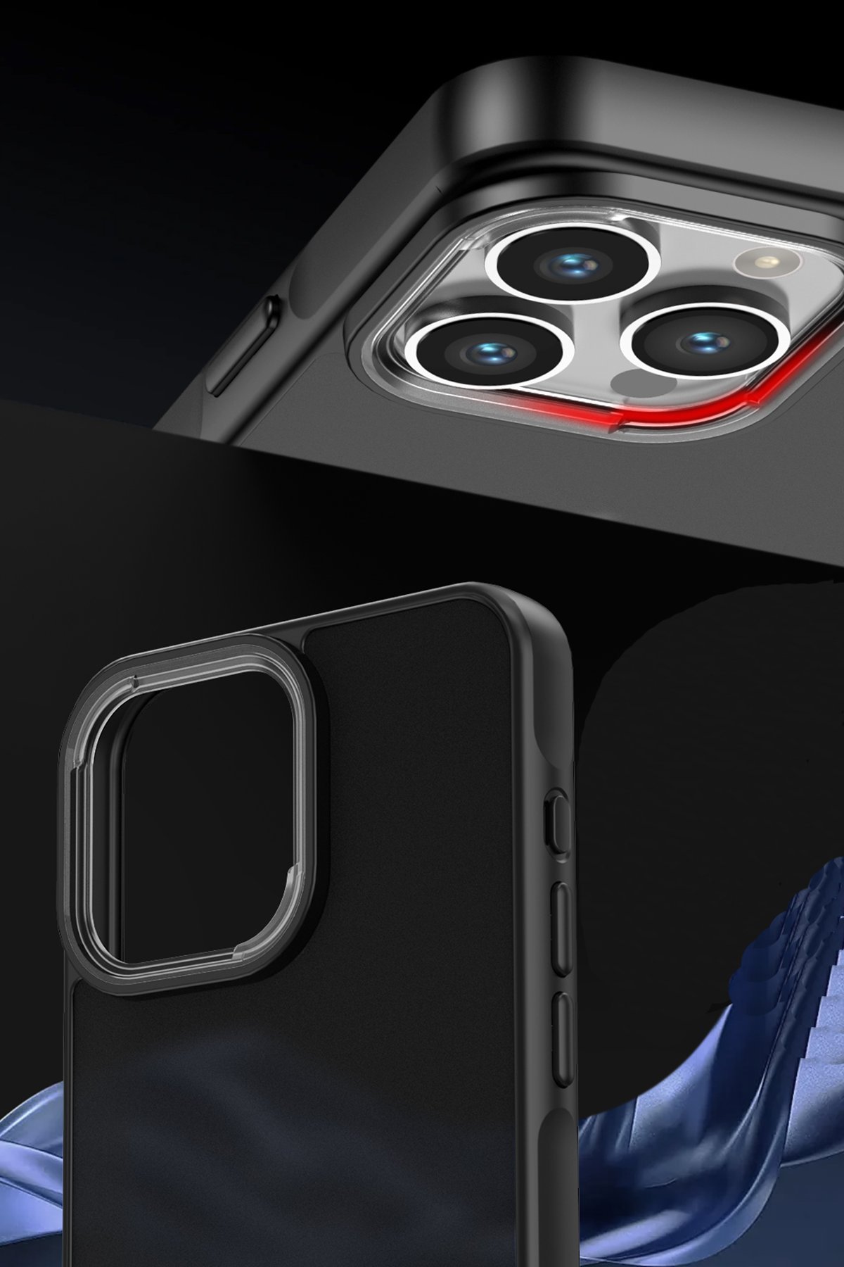 Newface Xiaomi Redmi 12C Kılıf Volet Silikon - Siyah