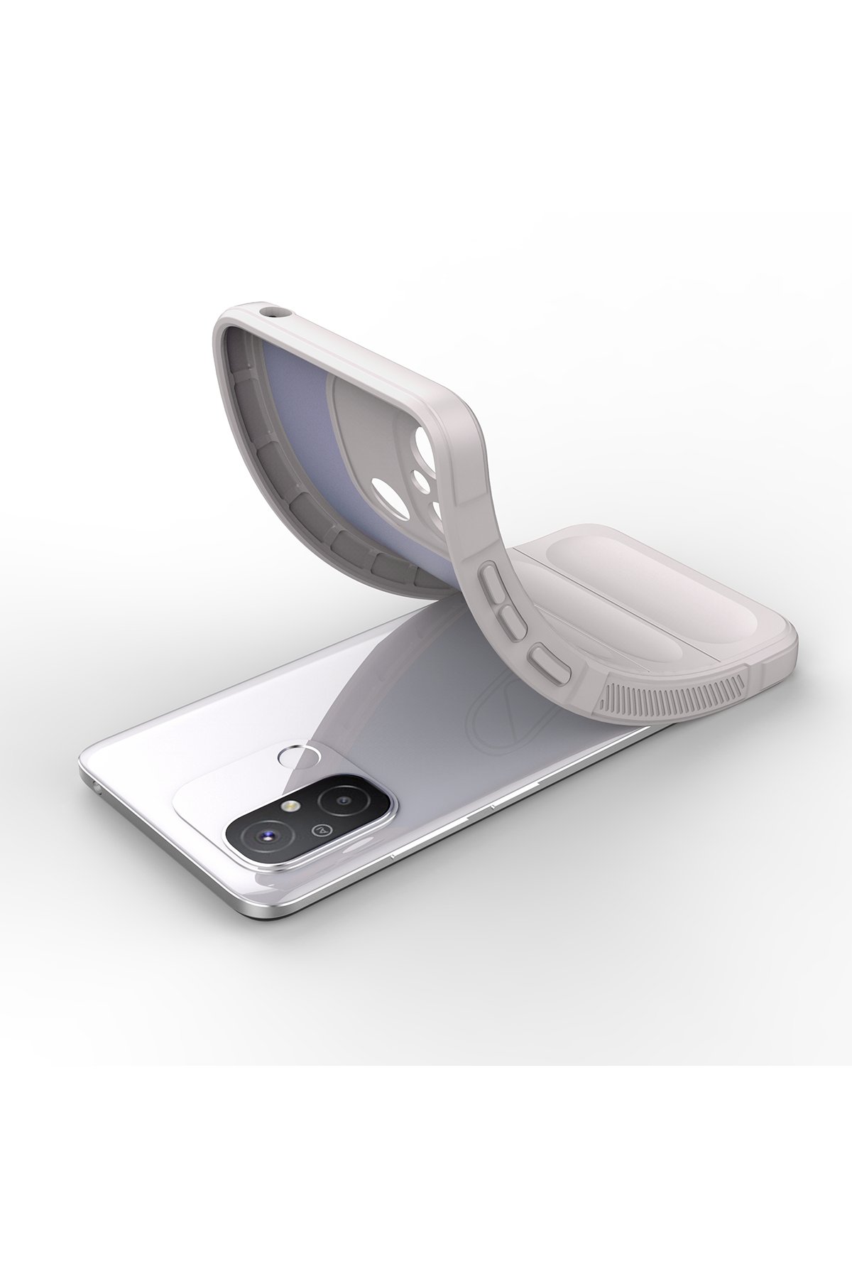 Newface Xiaomi Redmi 12C Kılıf Elegant Kapak - Pudra