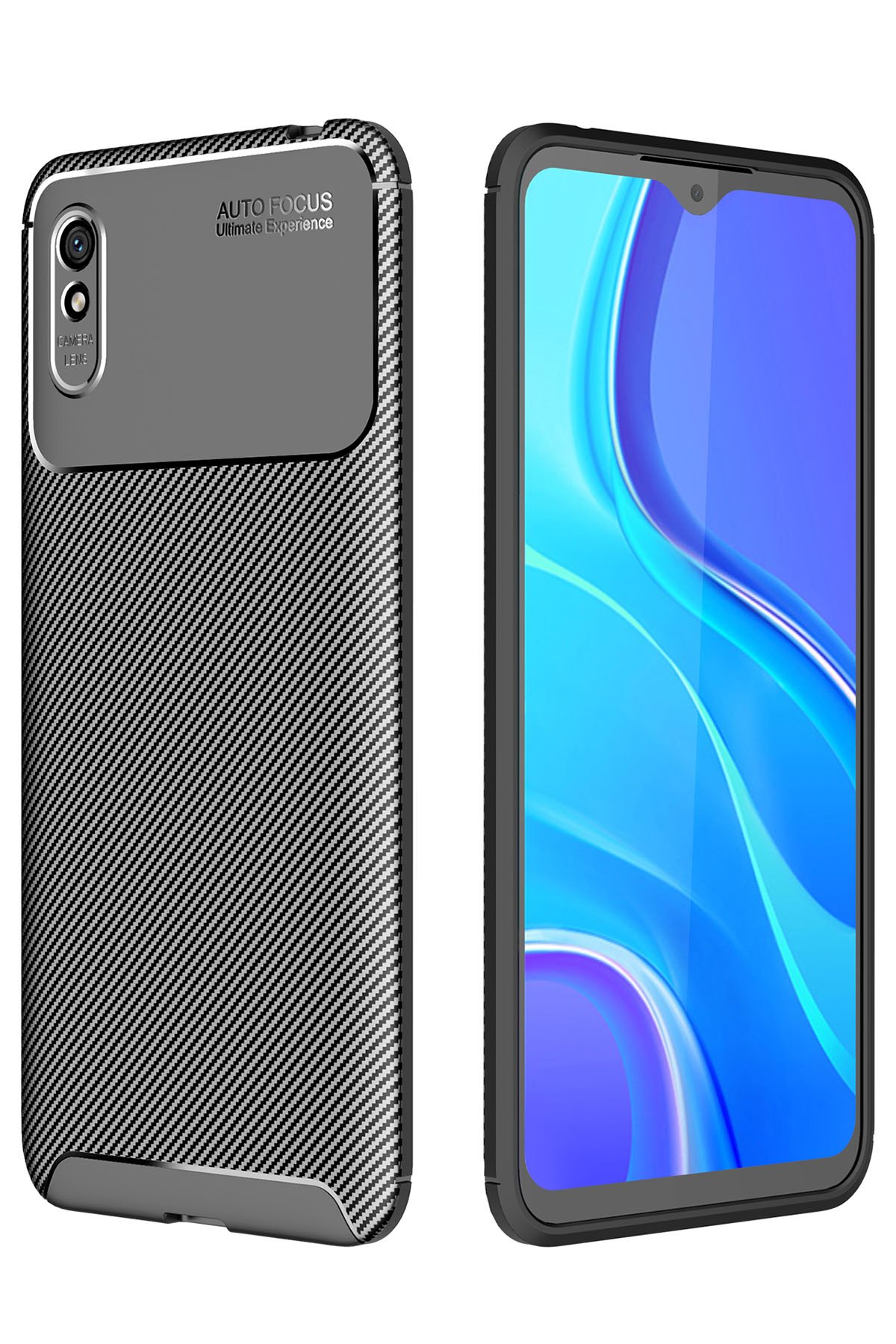 Newface Xiaomi Redmi 9A Kılıf Mega Standlı Silikon - Pudra