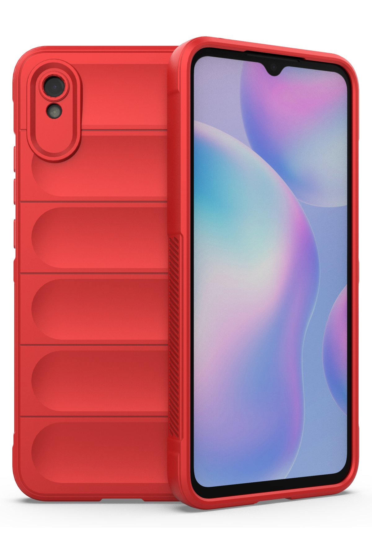 Newface Xiaomi Redmi 9A Kılıf Mega Standlı Silikon - Mor