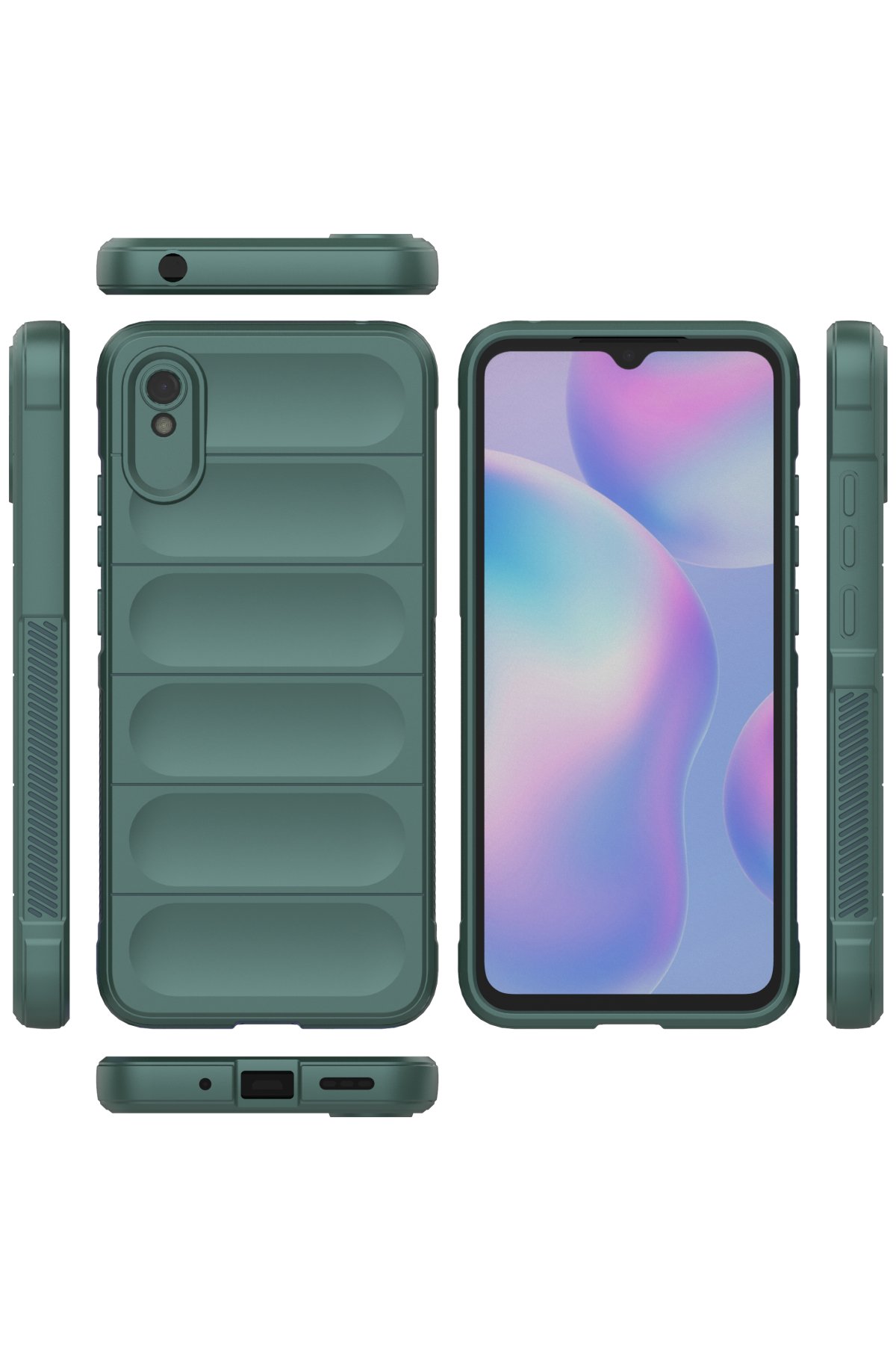 Newface Xiaomi Redmi 9A Kılıf Nano içi Kadife Silikon - Gri