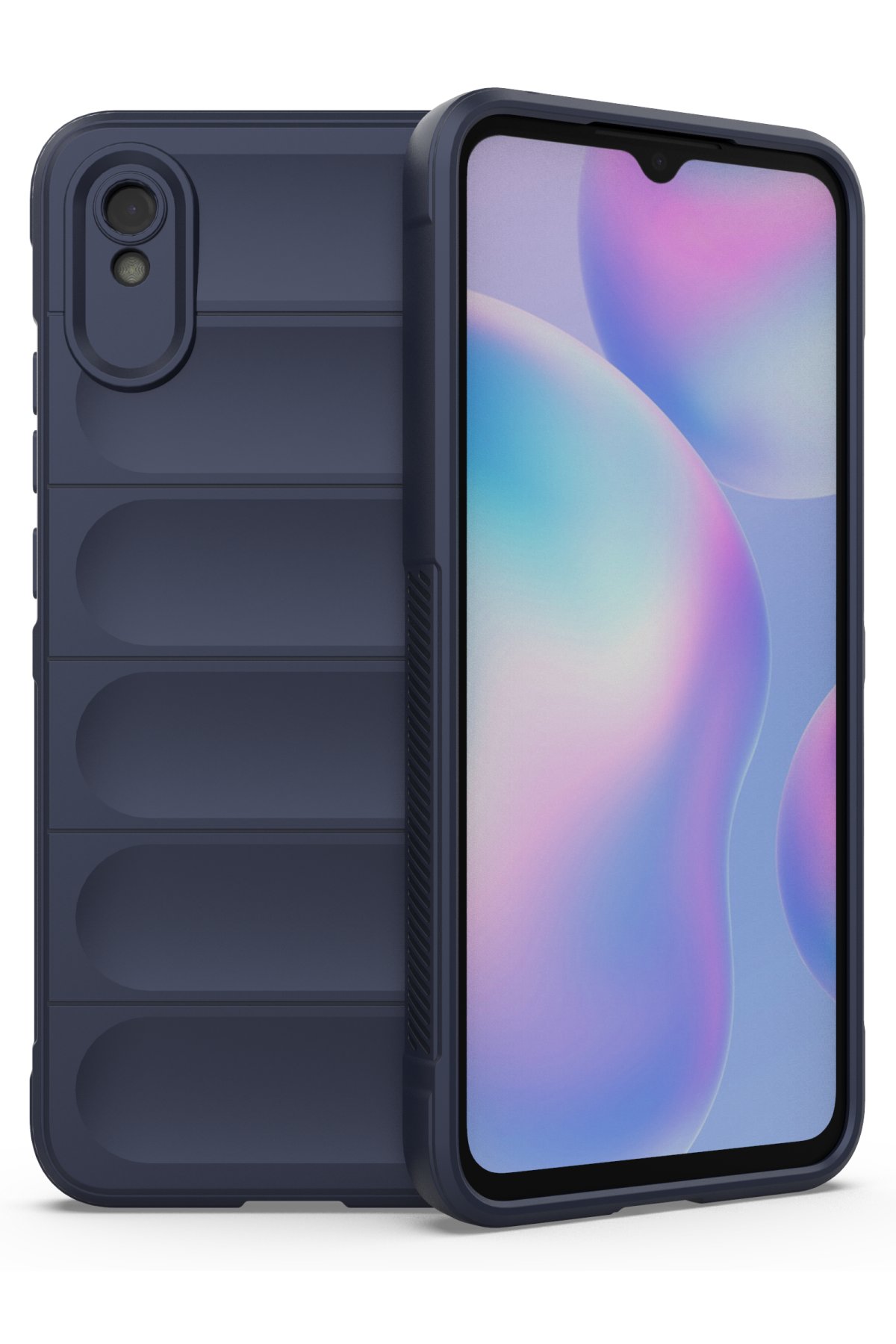 Newface Xiaomi Redmi 9A Kılıf Miami Şeffaf Silikon - Kırmızı