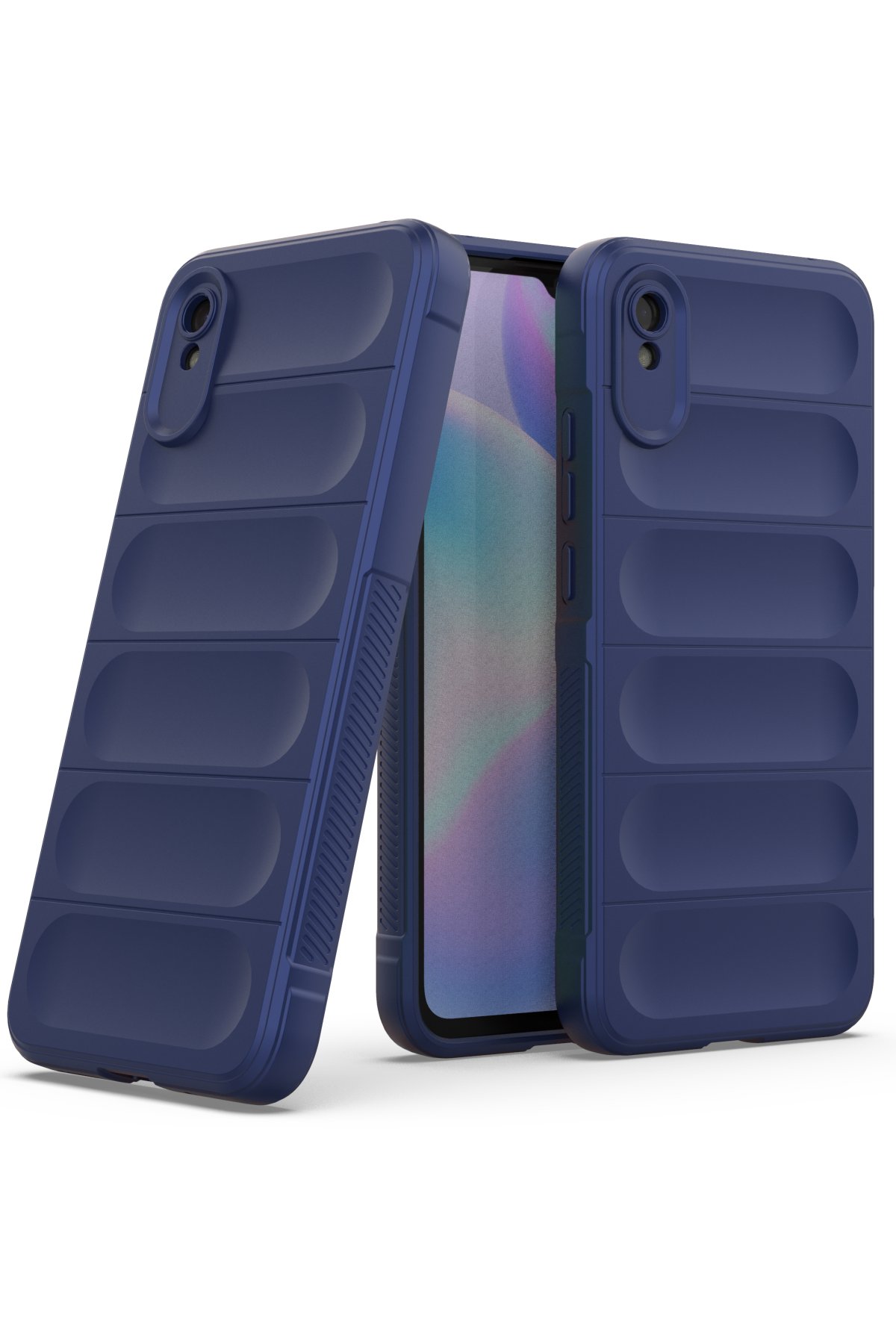 Newface Xiaomi Redmi 9A Kılıf Miami Şeffaf Silikon - Kırmızı