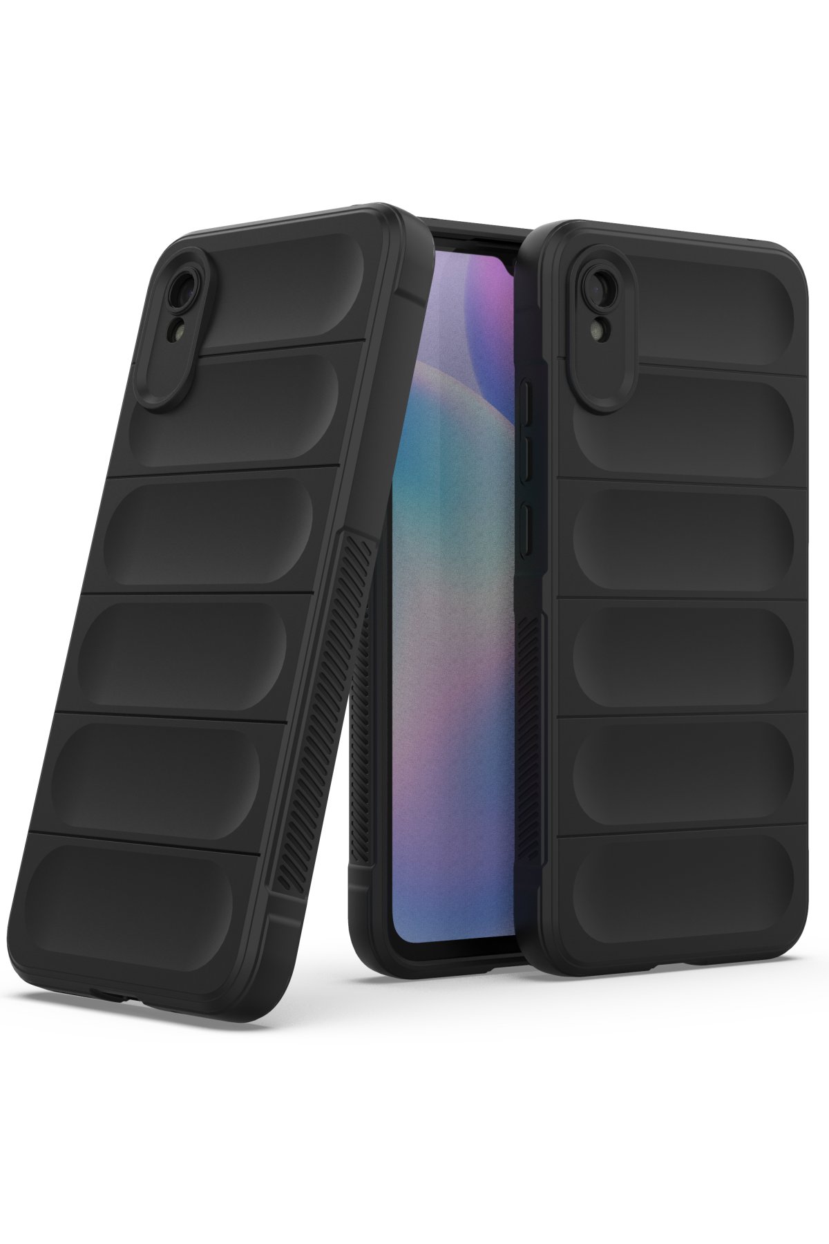 Newface Xiaomi Redmi 9A Kılıf Sofya Yüzüklü Silikon Kapak - Yeşil