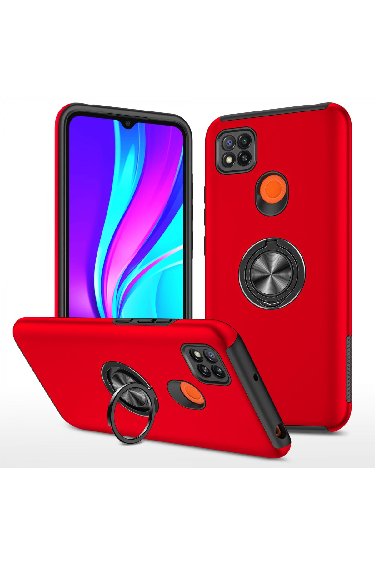 Newface Xiaomi Redmi 9C Kılıf Elegant Kapak - Derin Mor