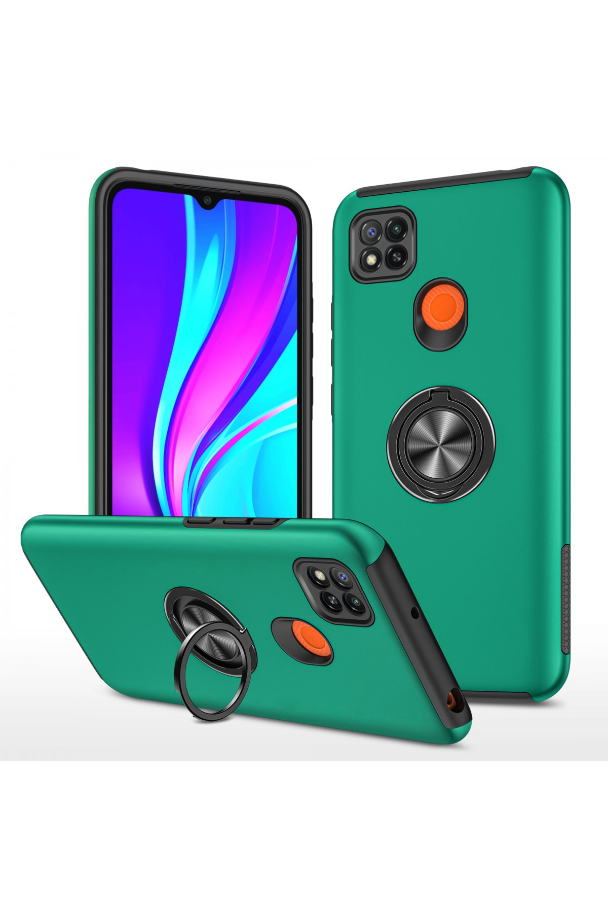 Newface Xiaomi Redmi 9C Kılıf Montreal Silikon Kapak - Kırmızı