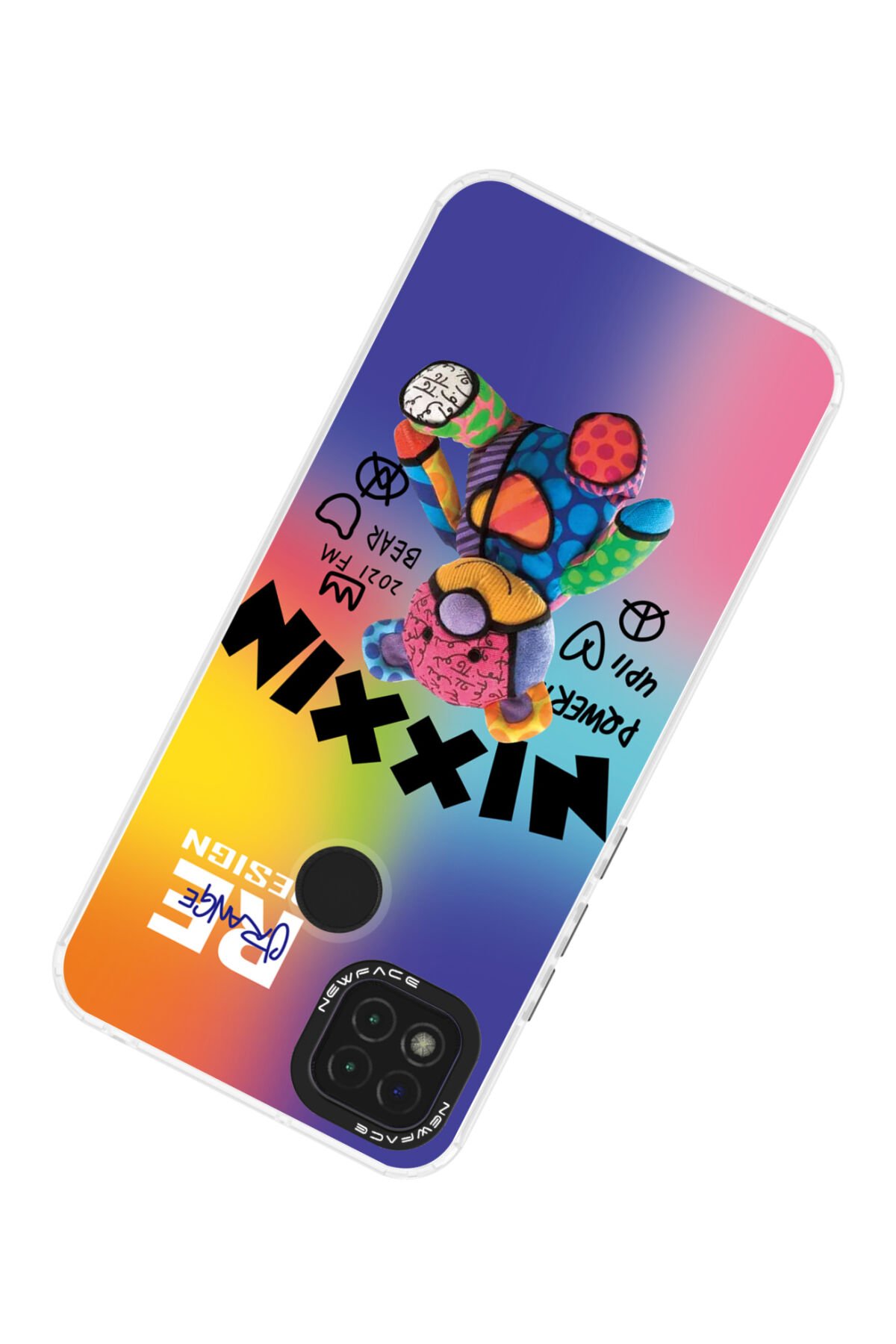 Newface Xiaomi Redmi 9C Kılıf Mega Standlı Silikon - Mavi