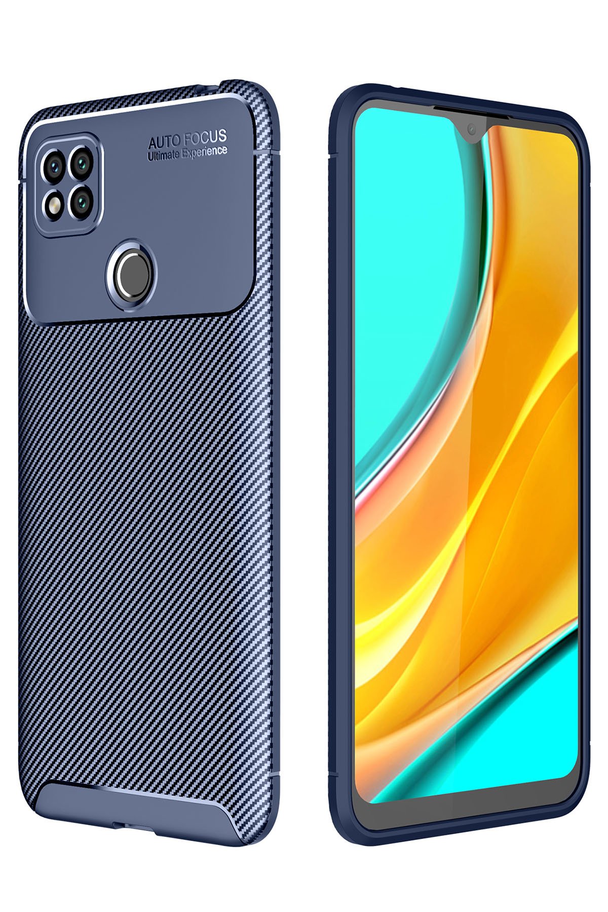 Newface Xiaomi Redmi 9C Kılıf Montreal Silikon Kapak - Kırmızı