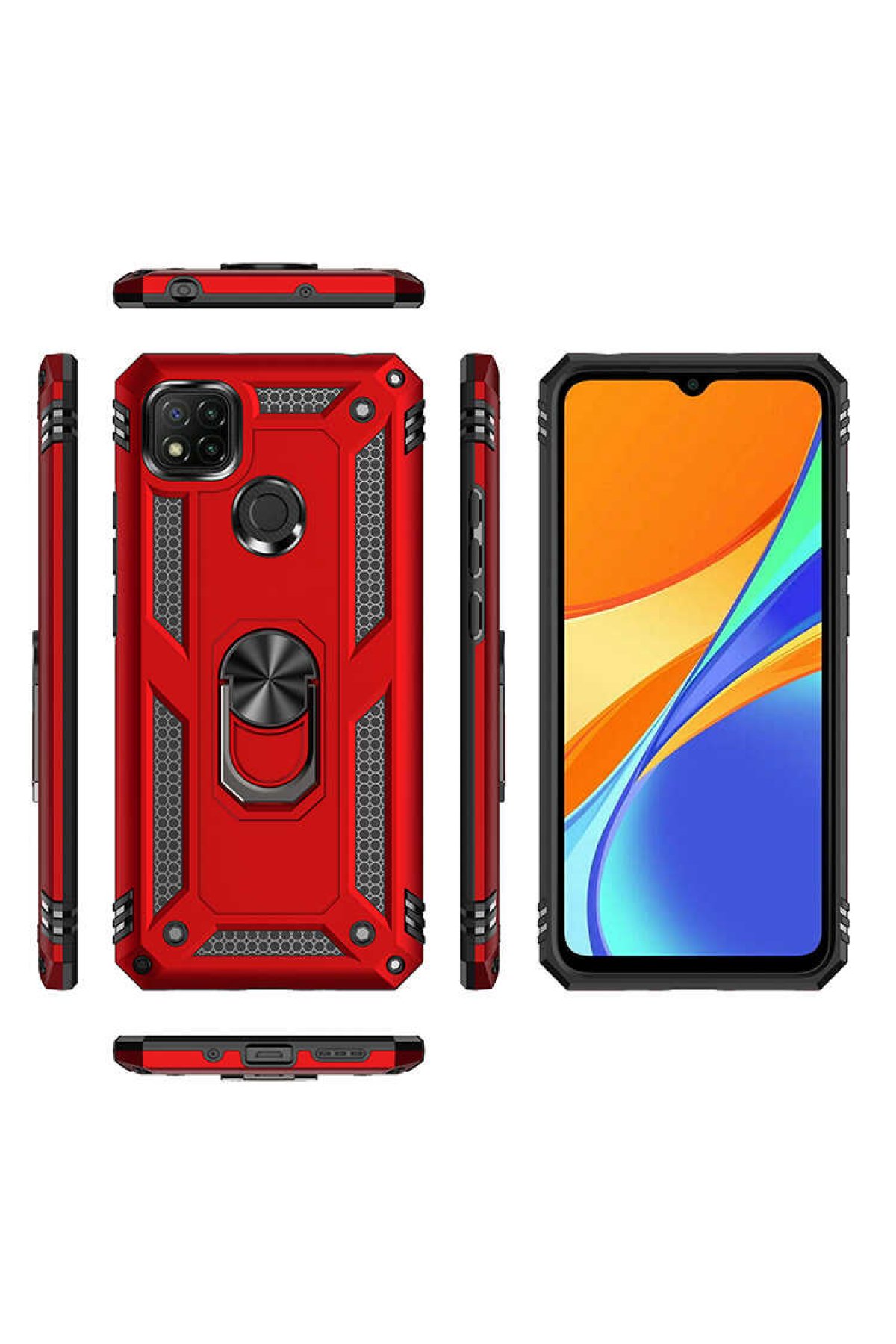 Newface Xiaomi Redmi 9C Kılıf Nano içi Kadife Silikon - Koyu Yeşil