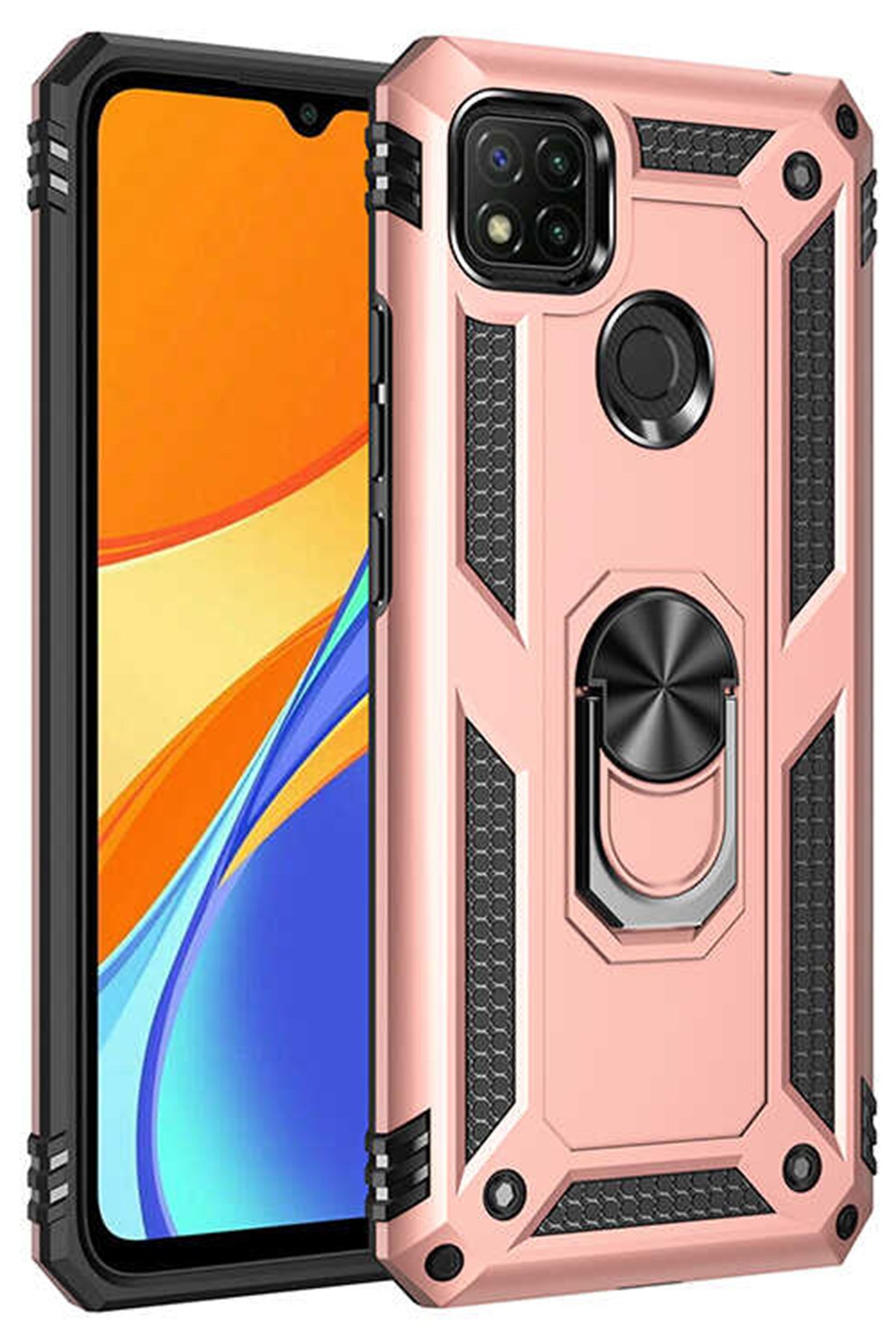 Newface Xiaomi Redmi 9C Kılıf Elegant Kapak - Yeşil