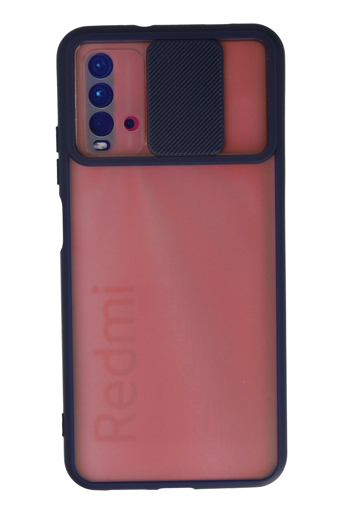 Newface Xiaomi Redmi 9T Kılıf Palm Buzlu Kamera Sürgülü Silikon - Siyah