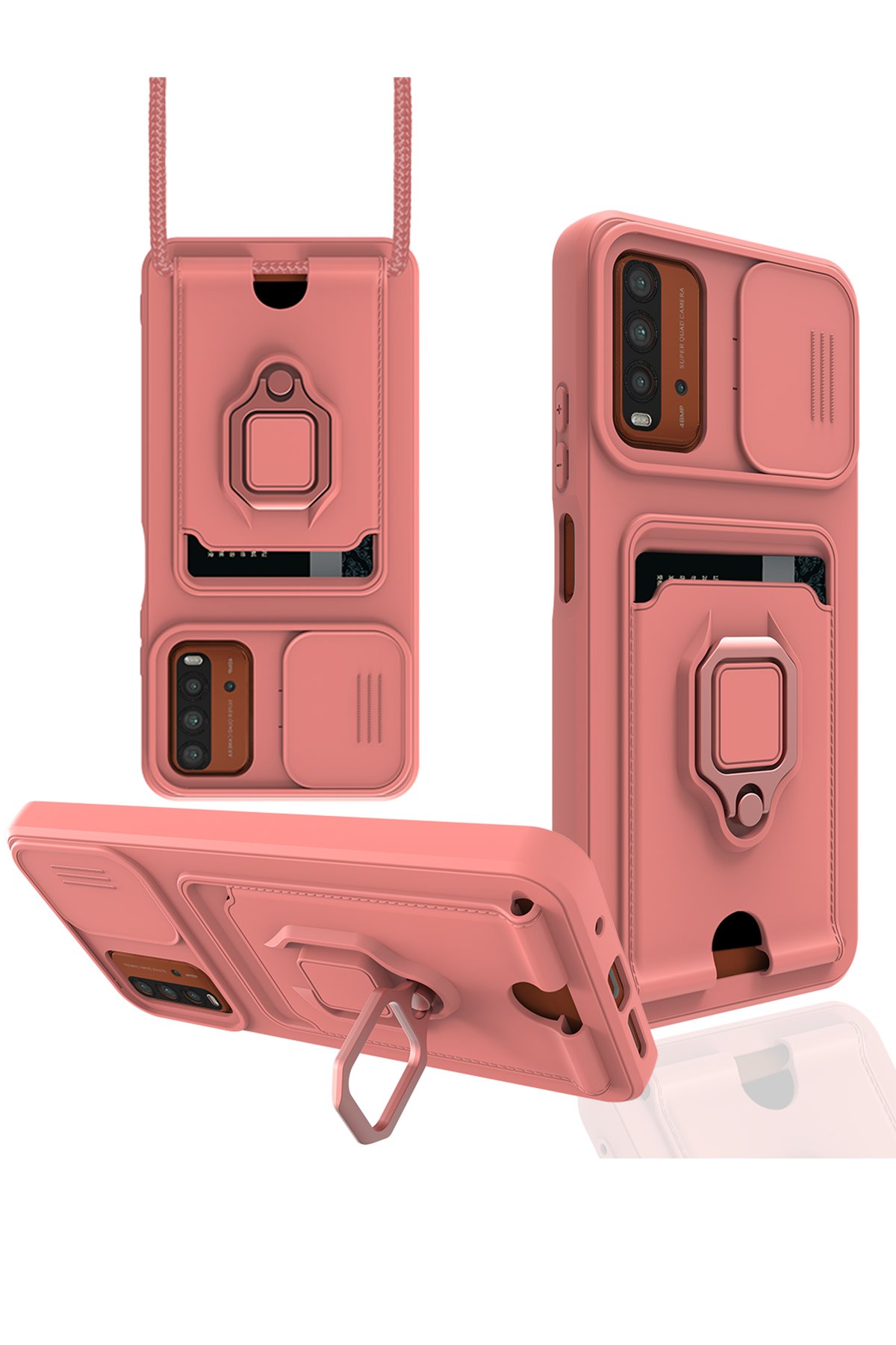 Newface Xiaomi Redmi 9T Kılıf Platin Silikon - Pembe