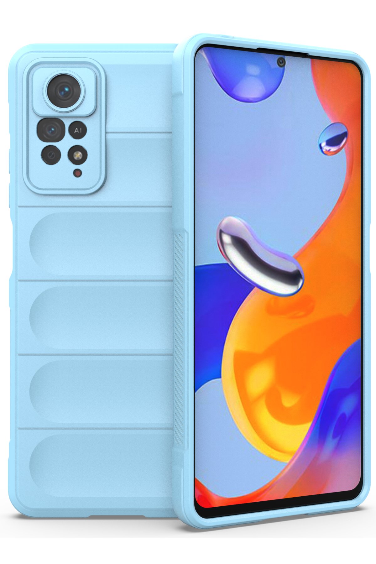 Newface Xiaomi Redmi Note 11 Pro Kılıf Sofya Yüzüklü Silikon Kapak - Yeşil