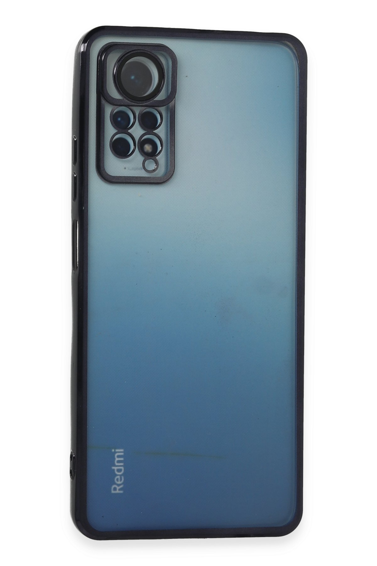 Newface Xiaomi Redmi Note 12 Pro 4G Kılıf Razer Lensli Silikon - Gümüş