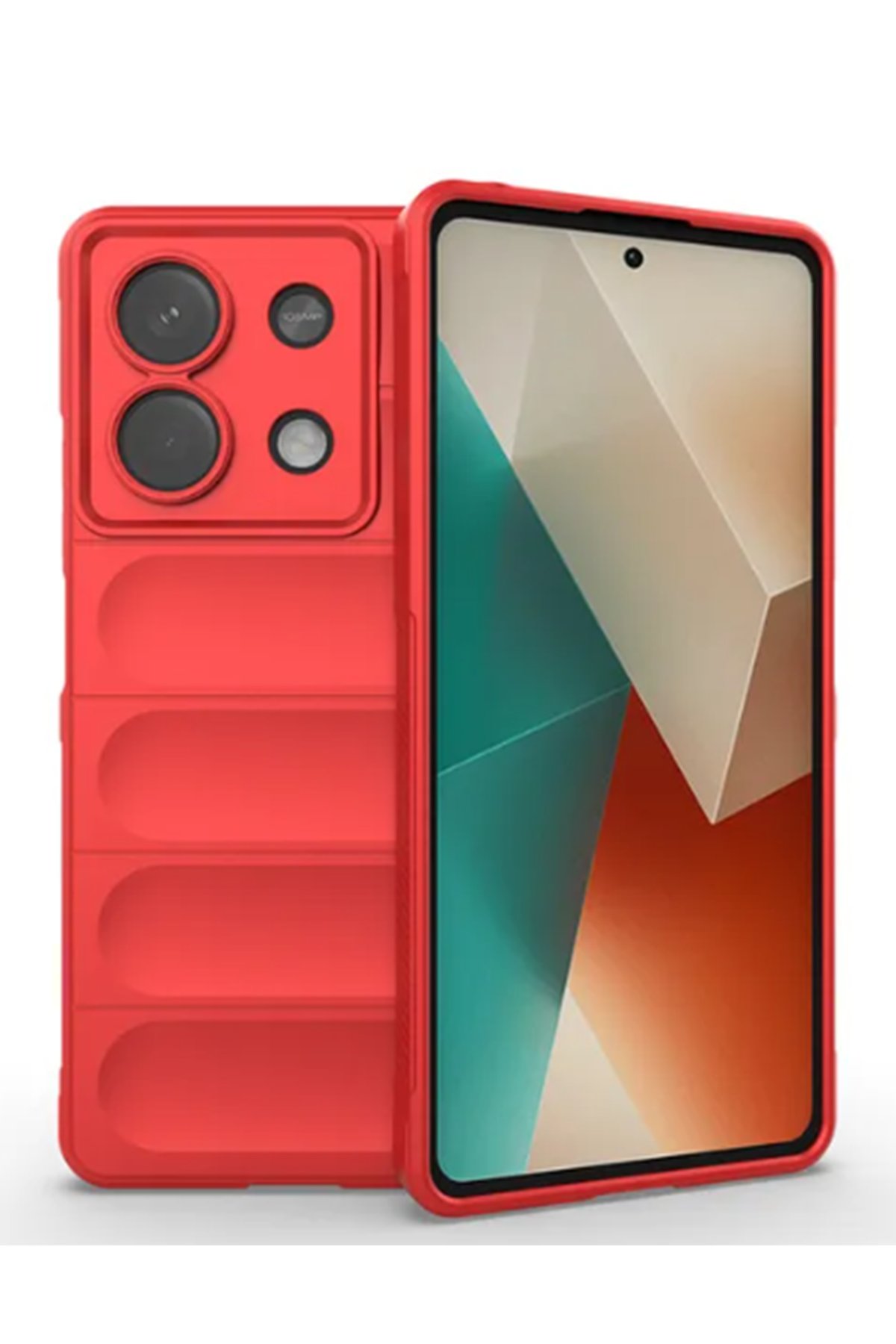 Newface Xiaomi Redmi Note 13 Pro 5G Kılıf Volet Silikon - Kırmızı