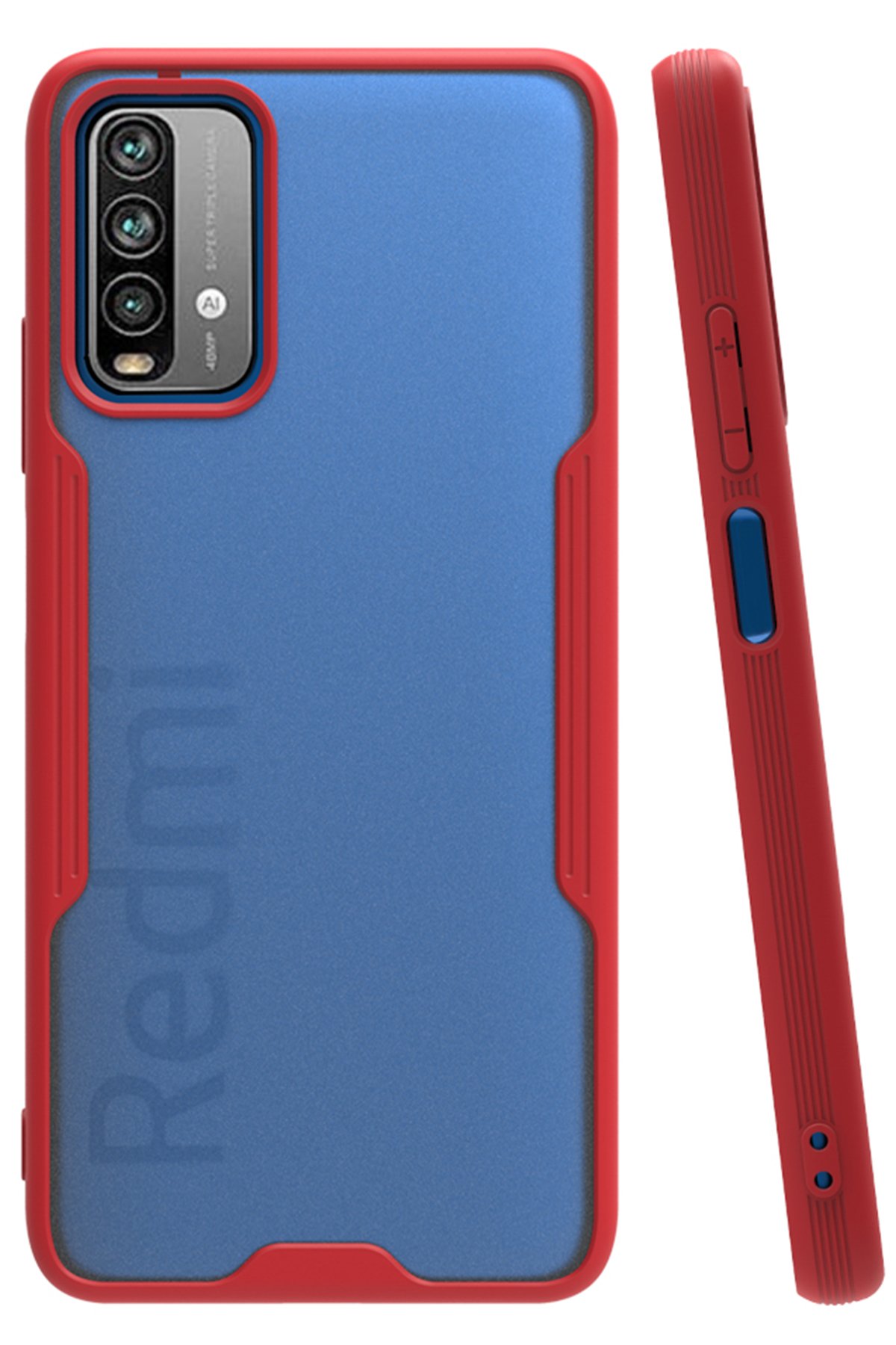 Newface Xiaomi Redmi 9T Kılıf Volet Silikon - Mavi