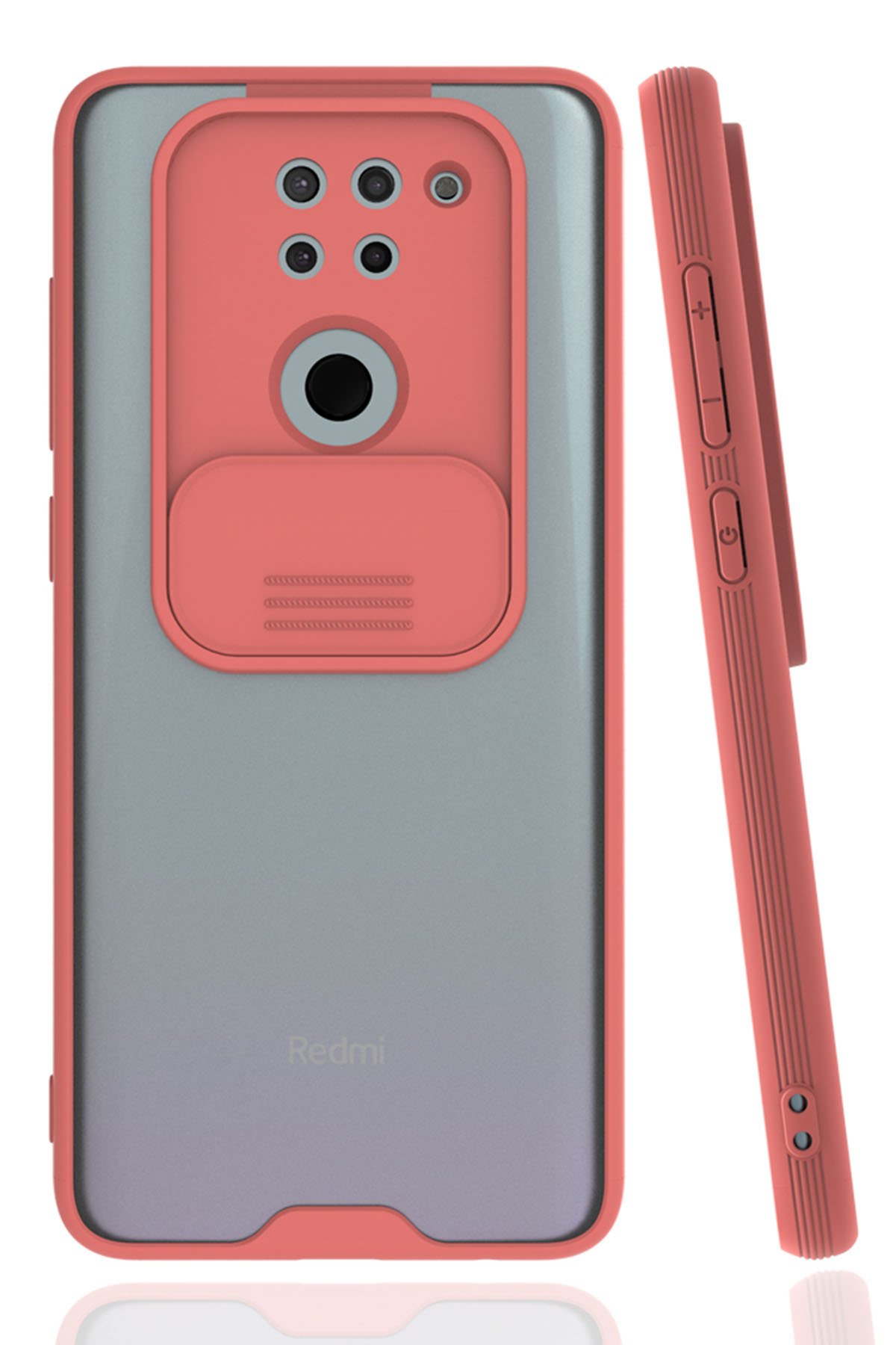 Newface Xiaomi Redmi Note 9 Kılıf Sofya Yüzüklü Silikon Kapak - Gümüş