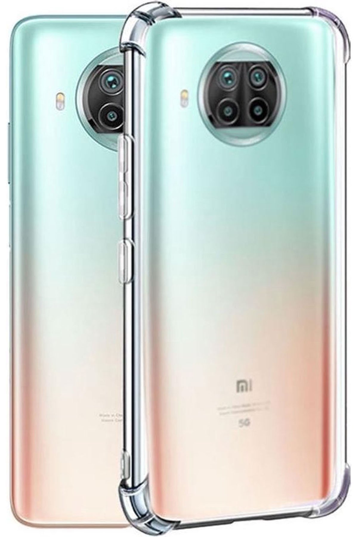 Newface Xiaomi Redmi Note 9 Pro 5G Kılıf Zegna Yüzüklü Silikon Kapak - Gümüş