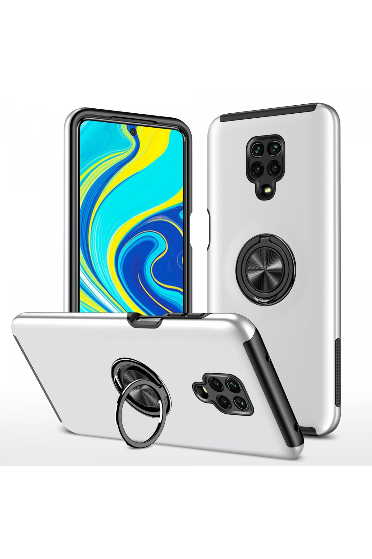 Newface Xiaomi Redmi Note 9 Pro Kılıf Platin Silikon - Kırmızı