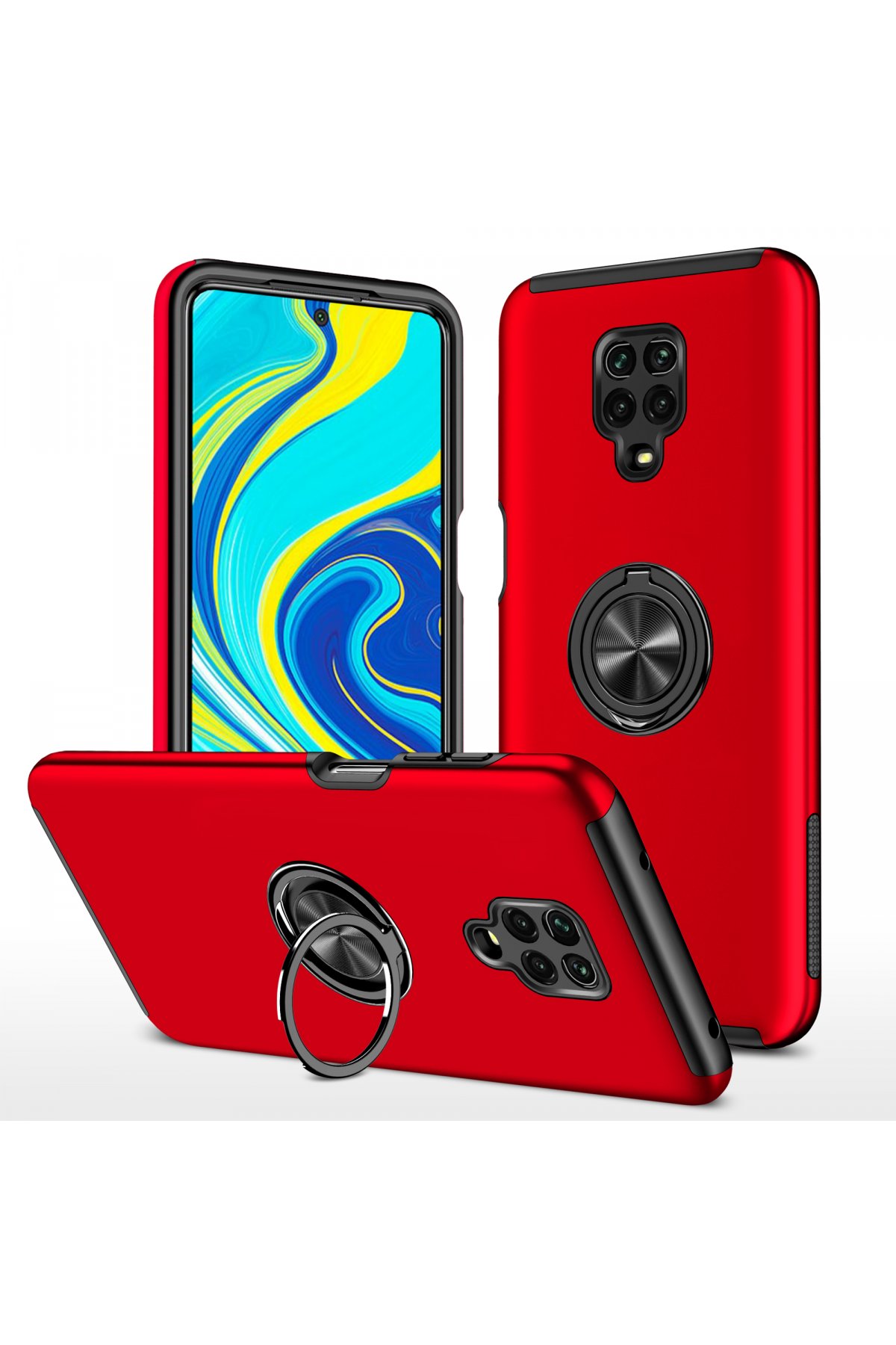 Newface Xiaomi Redmi Note 9 Pro Kılıf Esila Silikon - Kırmızı