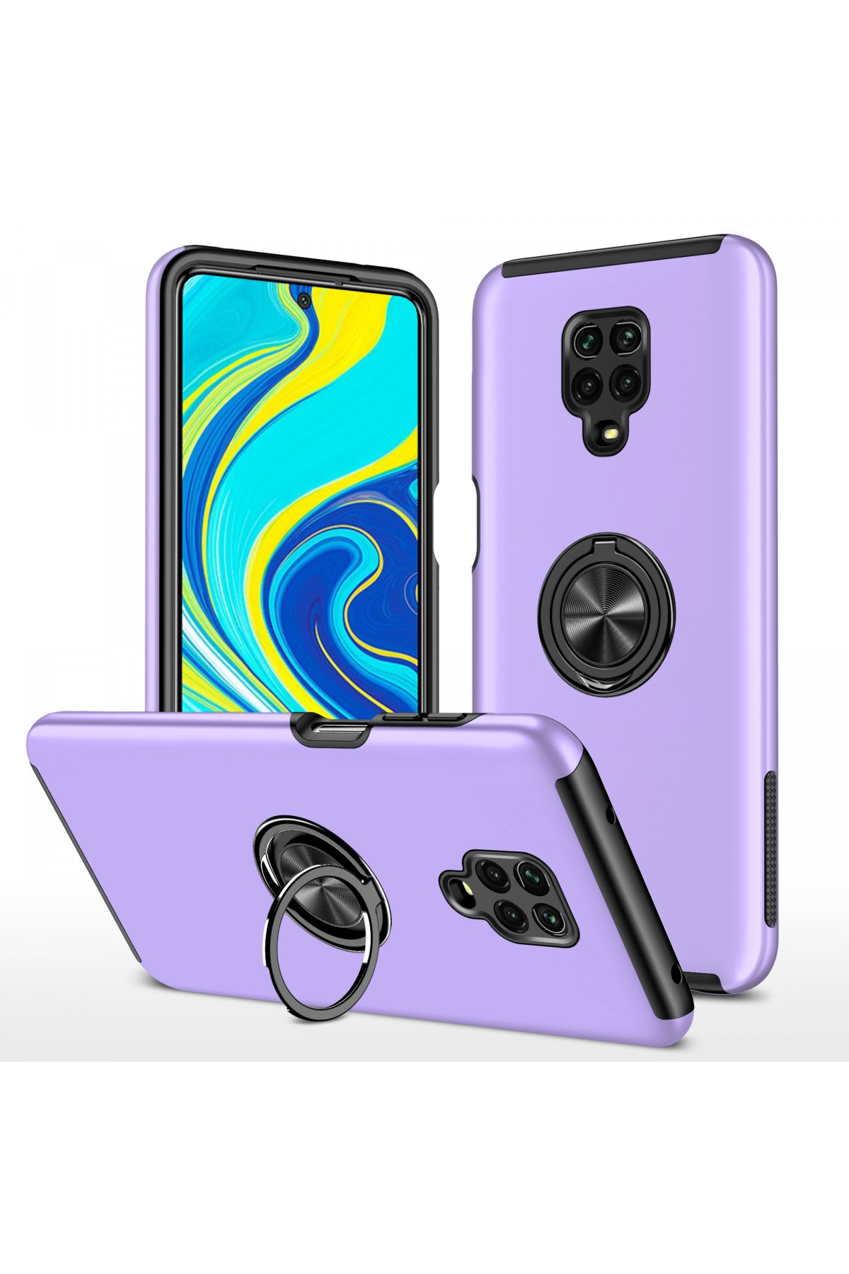 Newface Xiaomi Redmi Note 9 Pro Kılıf Nano içi Kadife Silikon - Lila