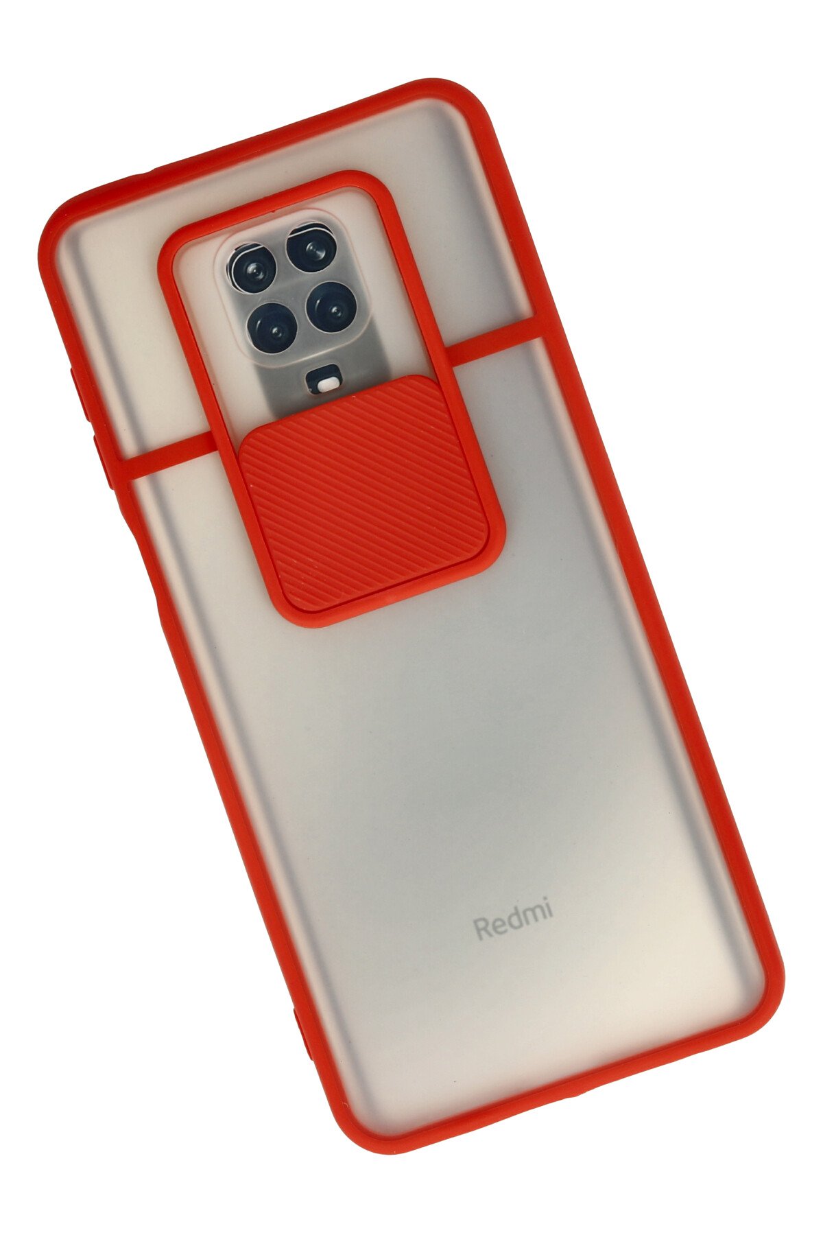 Newface Xiaomi Redmi Note 9S Kılıf Palm Buzlu Kamera Sürgülü Silikon - Sarı