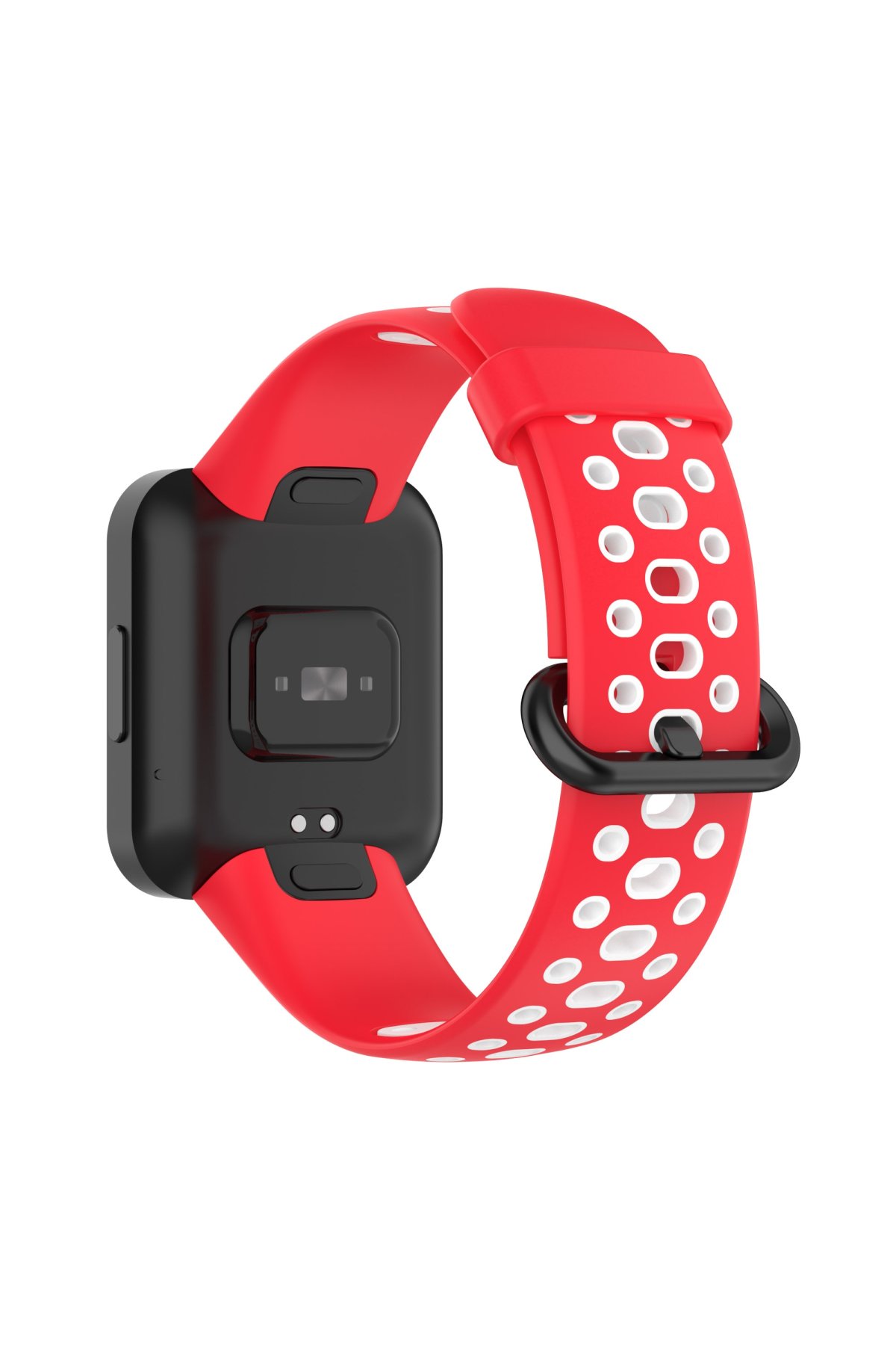 Newface Xiaomi Redmi Watch 2 Lite Spor Delikli Kordon - Siyah-Kırmızı