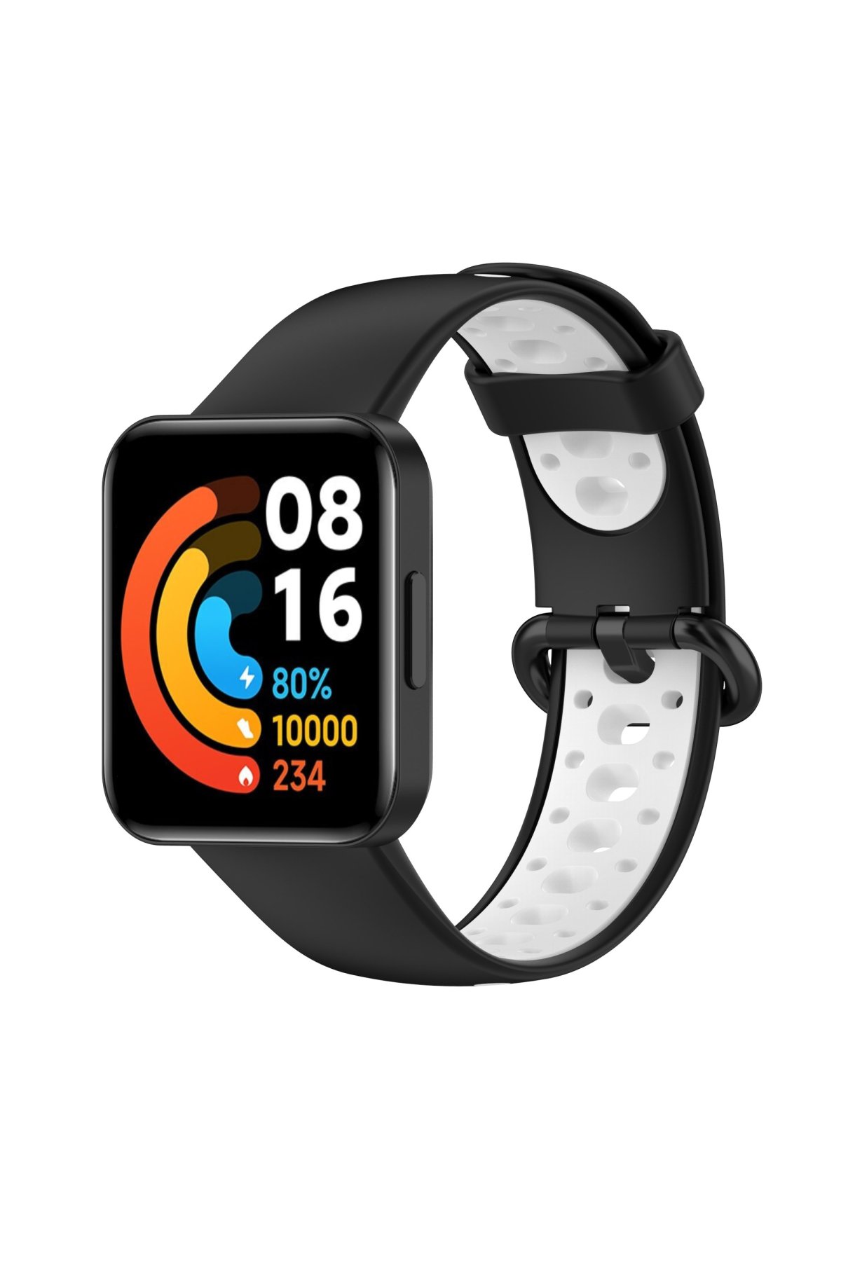 Newface Xiaomi Redmi Watch 2 Spor Delikli Kordon - Siyah-Yeşil