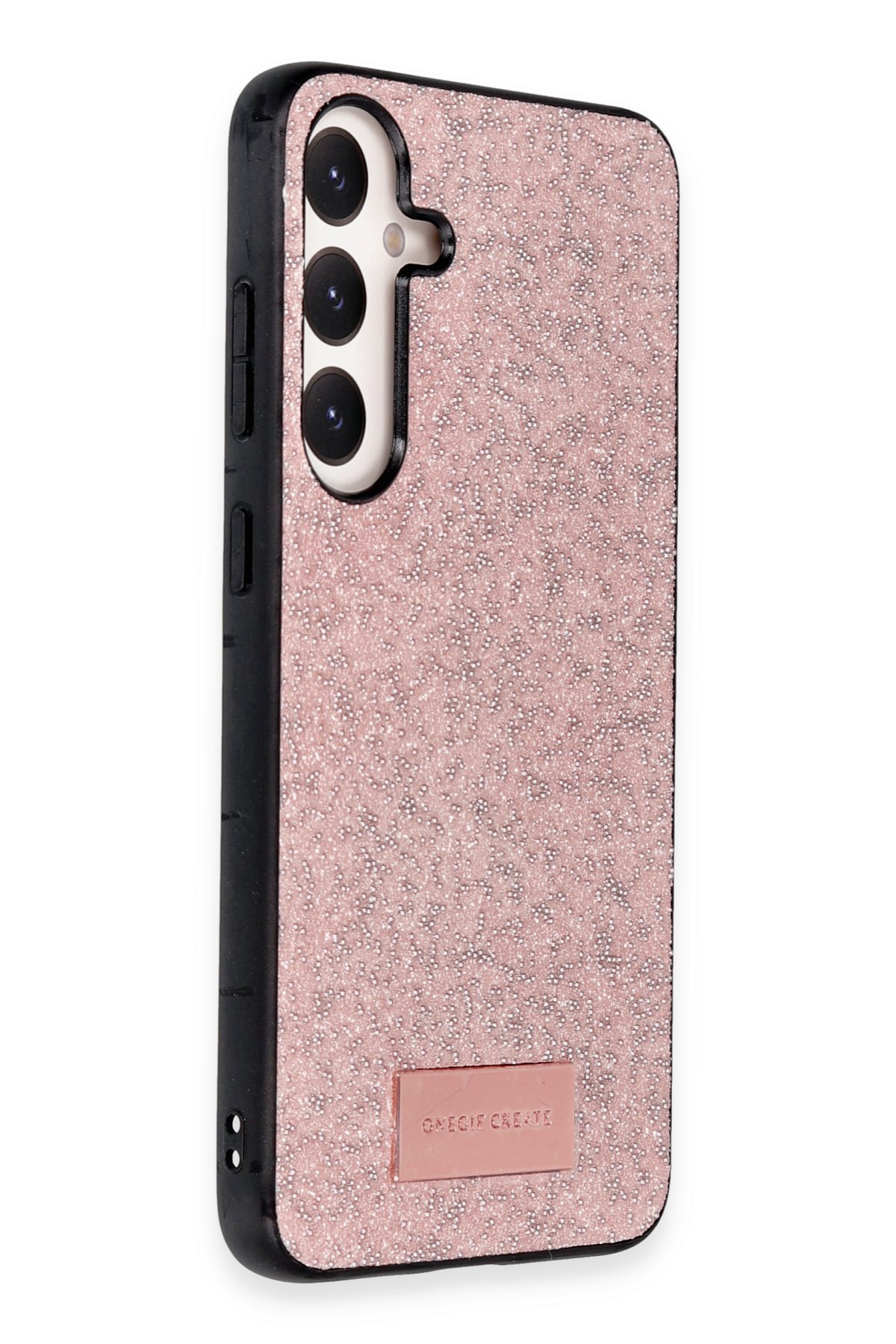Onegif Samsung Galaxy A35 5G Bright Simli Kapak - Pembe