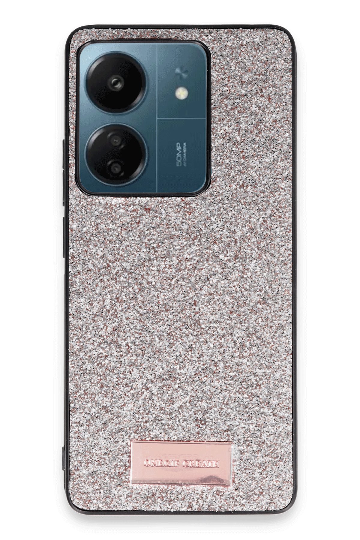 Onegif Xiaomi Redmi 13C Bright Simli Kapak - Derin Mor
