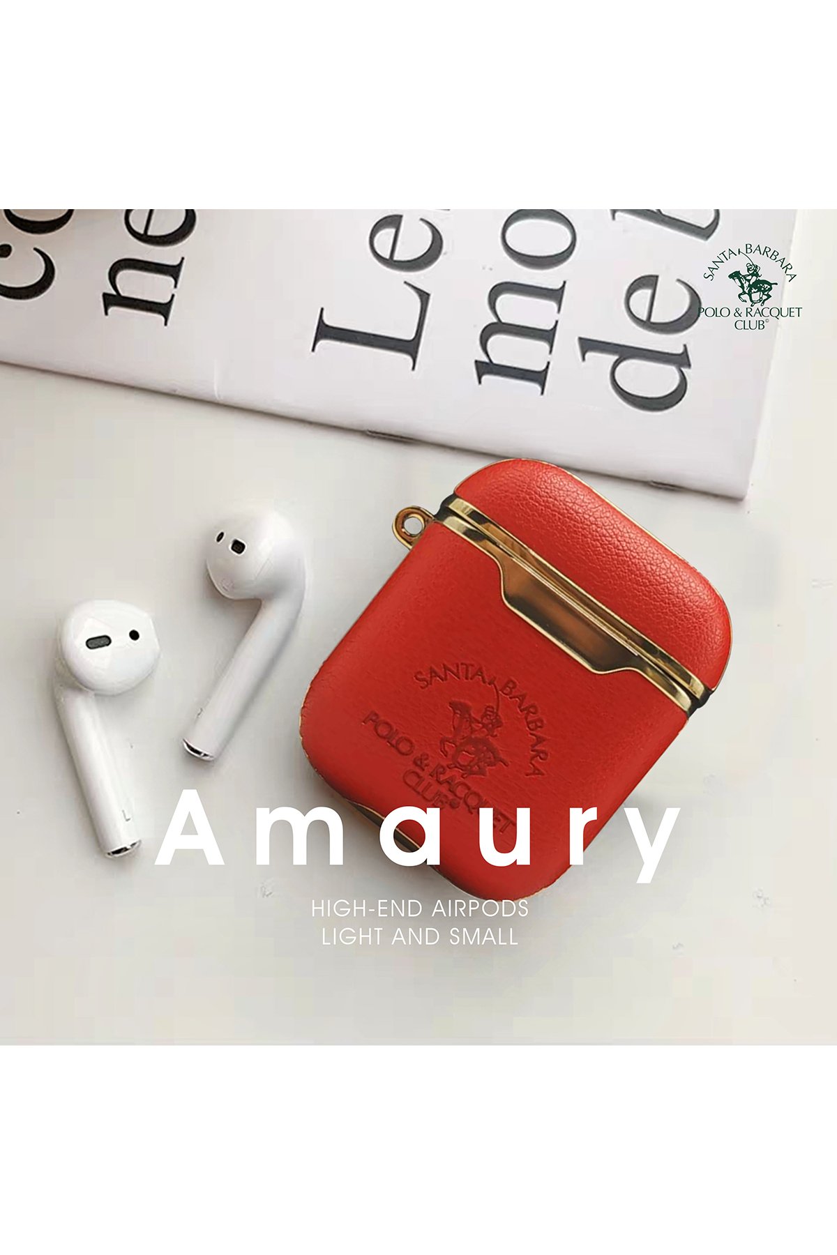 Santa Barbara Polo Racquet Club Airpods (1.nesil) Amaury Kılıf - Siyah