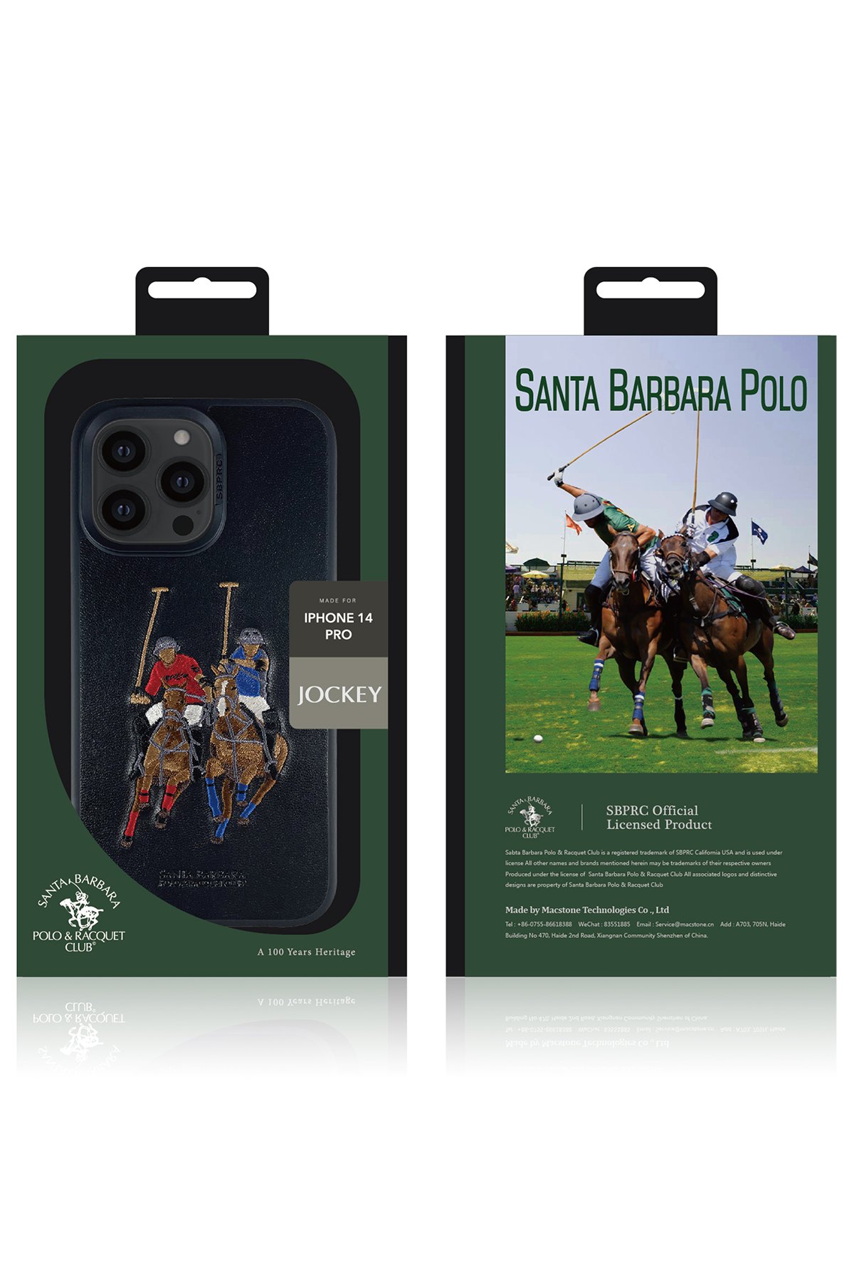 Santa Barbara Polo Racquet Club iPhone 13 Pro Garner Deri Kapak - Siyah