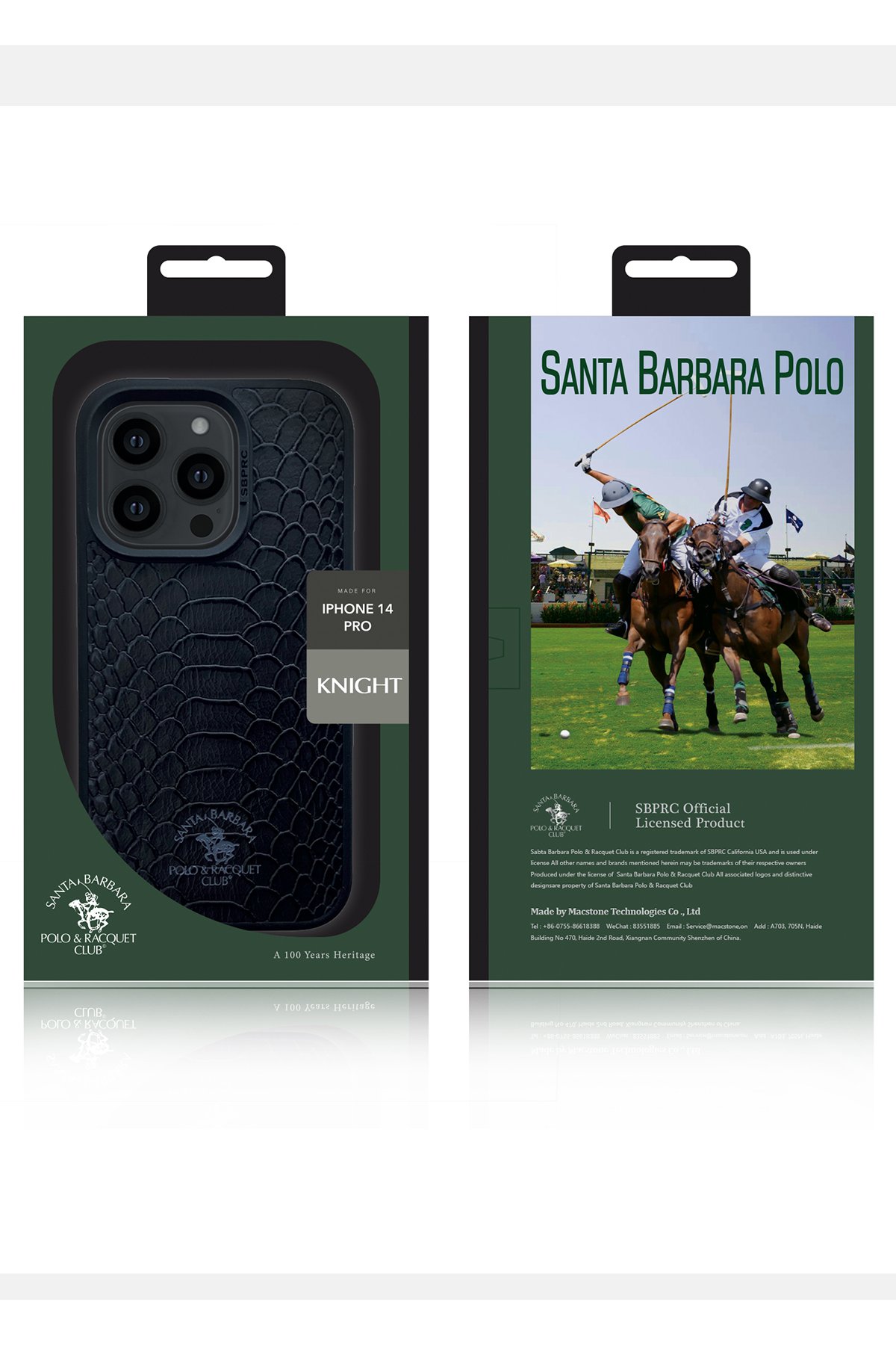 Santa Barbara Polo Racquet Club iPhone 13 Pro Max Knight Deri Kapak - Lacivert