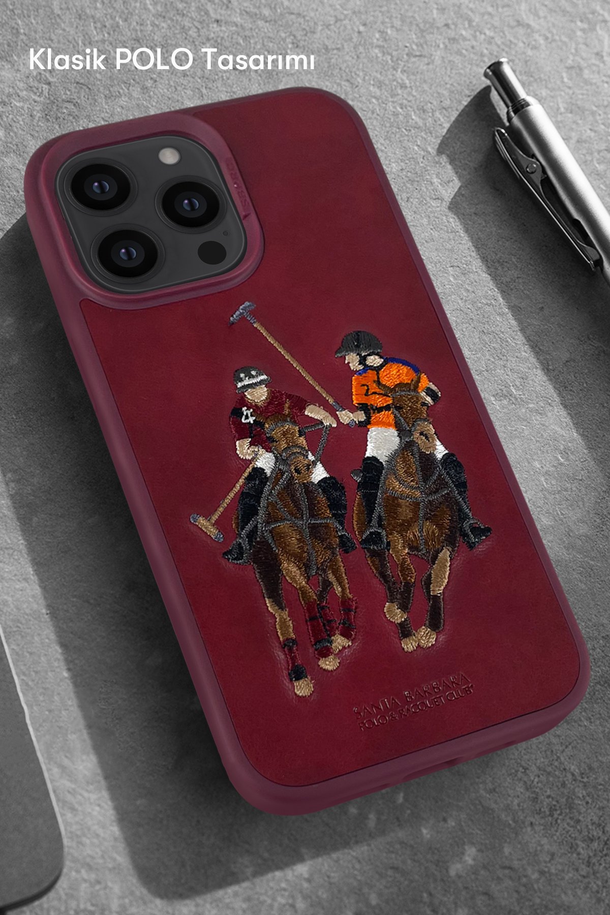 Santa Barbara Polo Racquet Club iPhone 14 Parker Stand Kapak - Mor