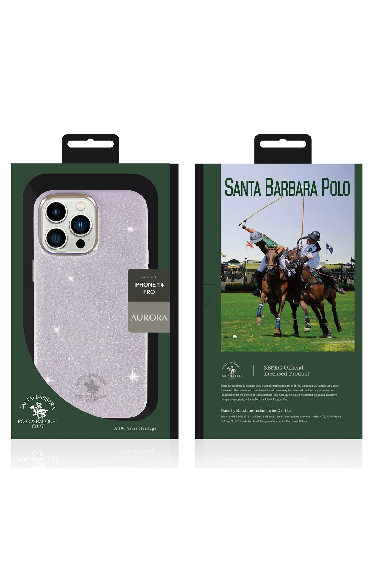 Santa Barbara Polo Racquet Club iPhone 14 Pro Crete Deri Kapak - Kahverengi